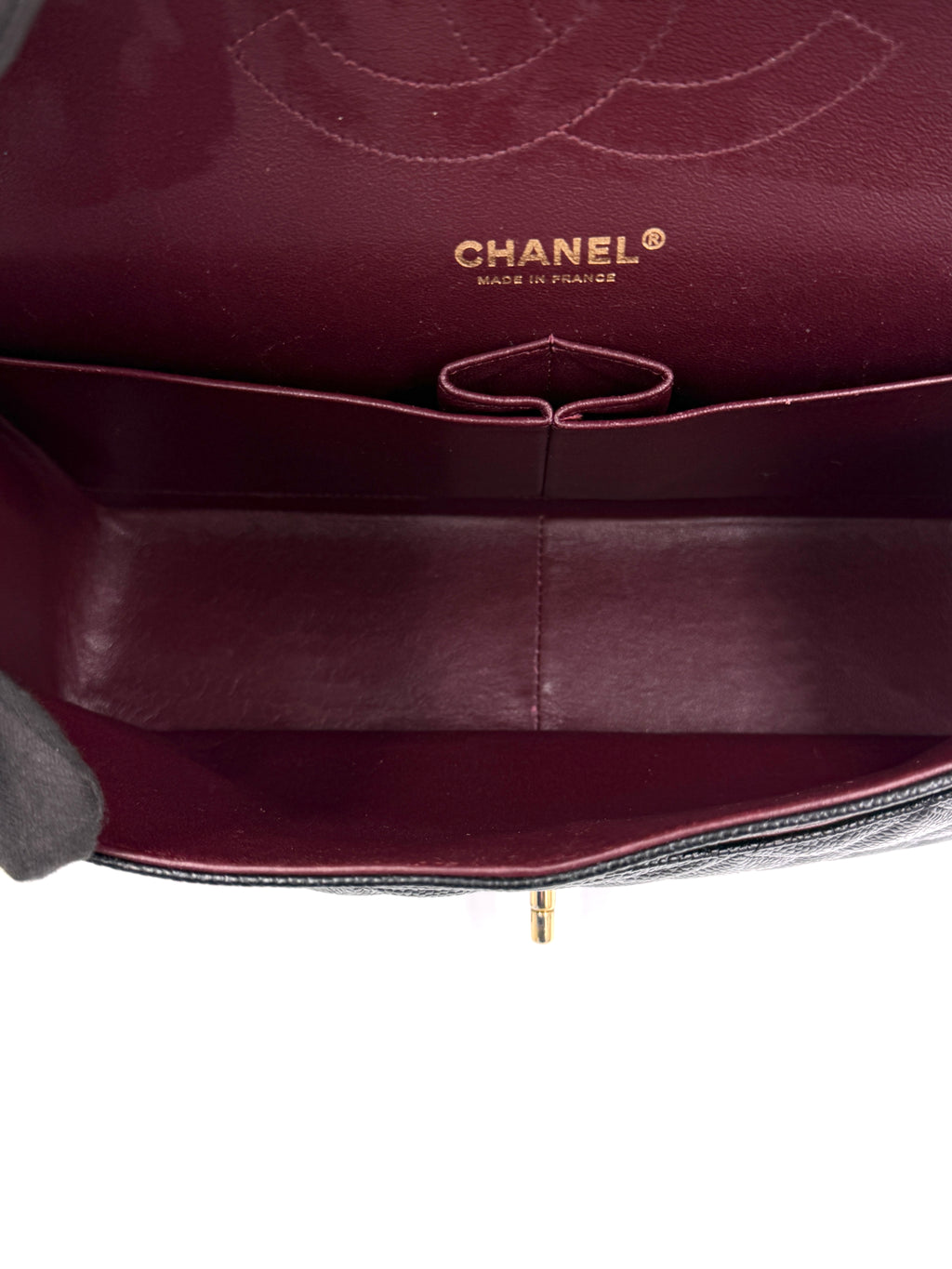 Pre-owned Chanel Black Caviar Jumbo Double Flap Gold Hardware - Authenticated