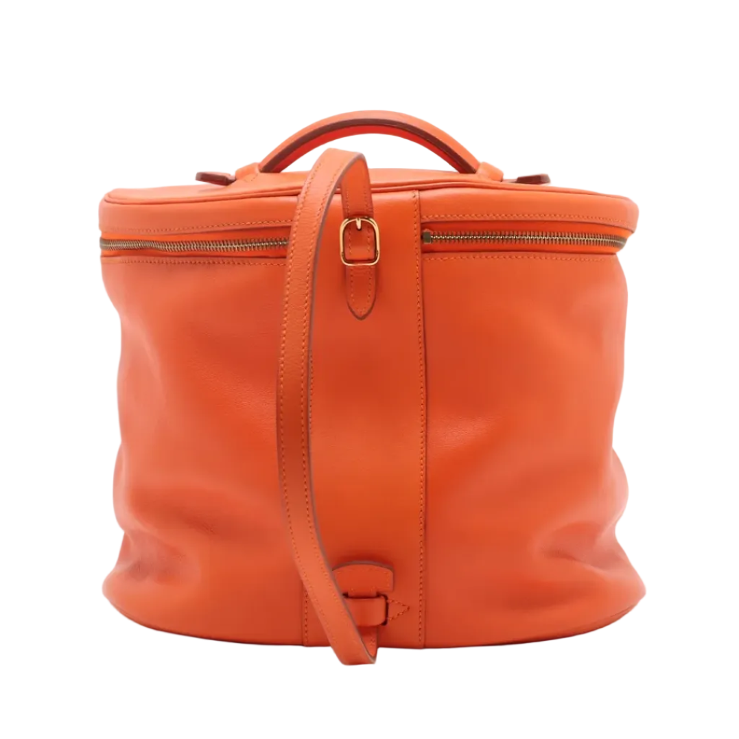 Pre-Owned Hermès InterCity Vanity Case Orange with Inserts Dust Bag and Box - Authenticated