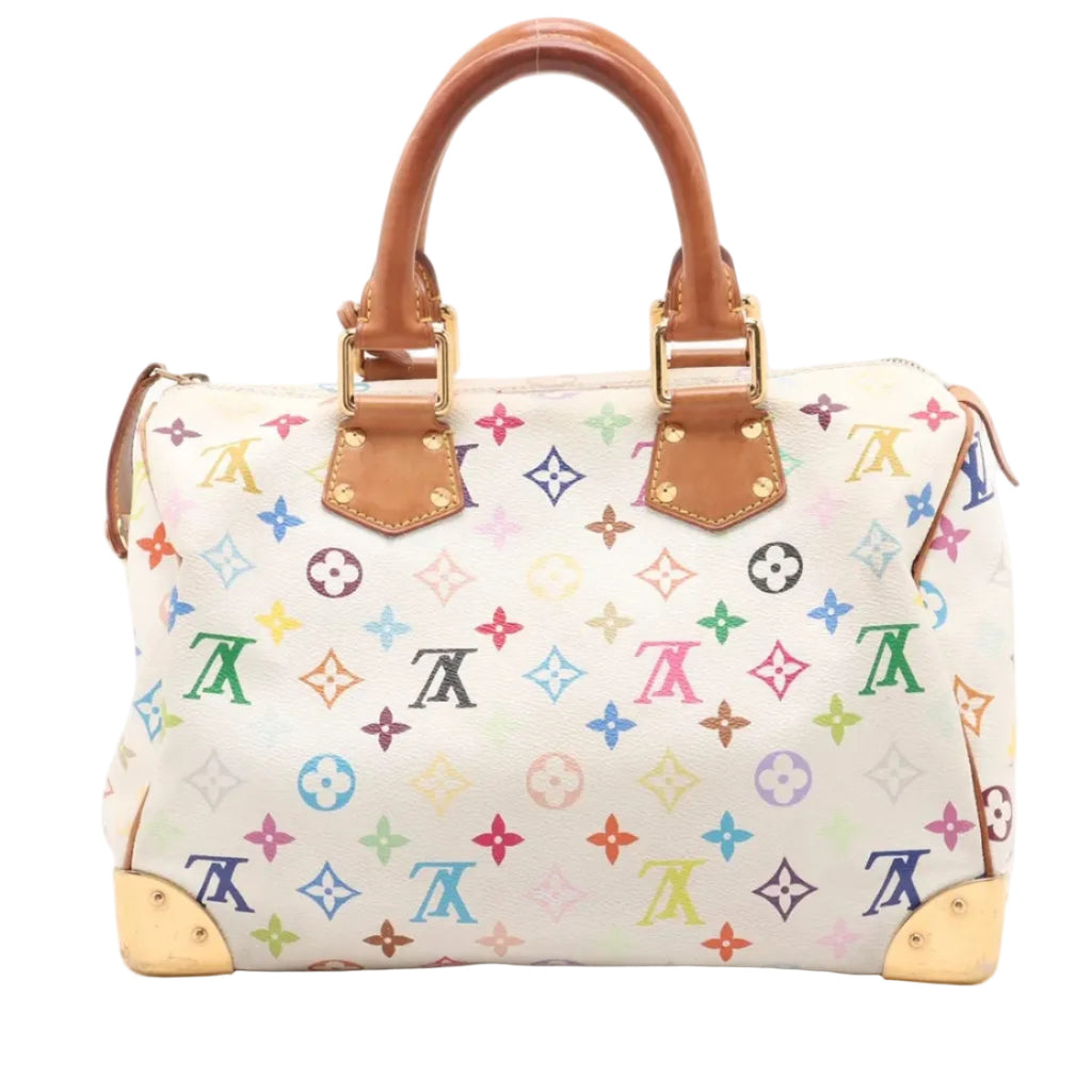 Pre-Owned Louis Vuitton Speedy 30 Murakami Monogram White Multicolor - Authenticated