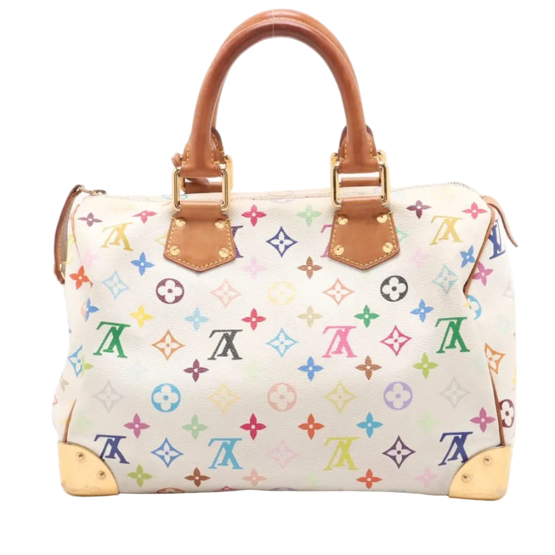 Pre-Owned Louis Vuitton Speedy 30 Murakami Monogram White Multicolor - Authenticated
