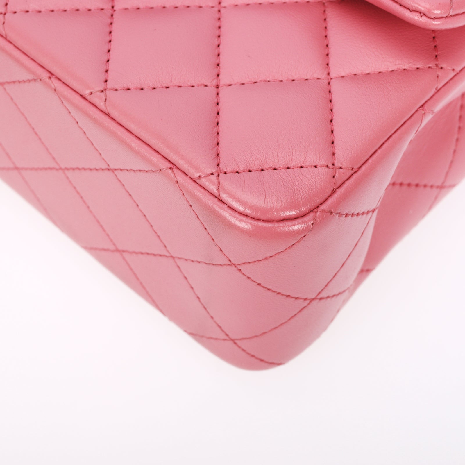 Pre-Owned Chanel Mini Flap Top Handle Bag Pink Gold Hardware - Authenticated
