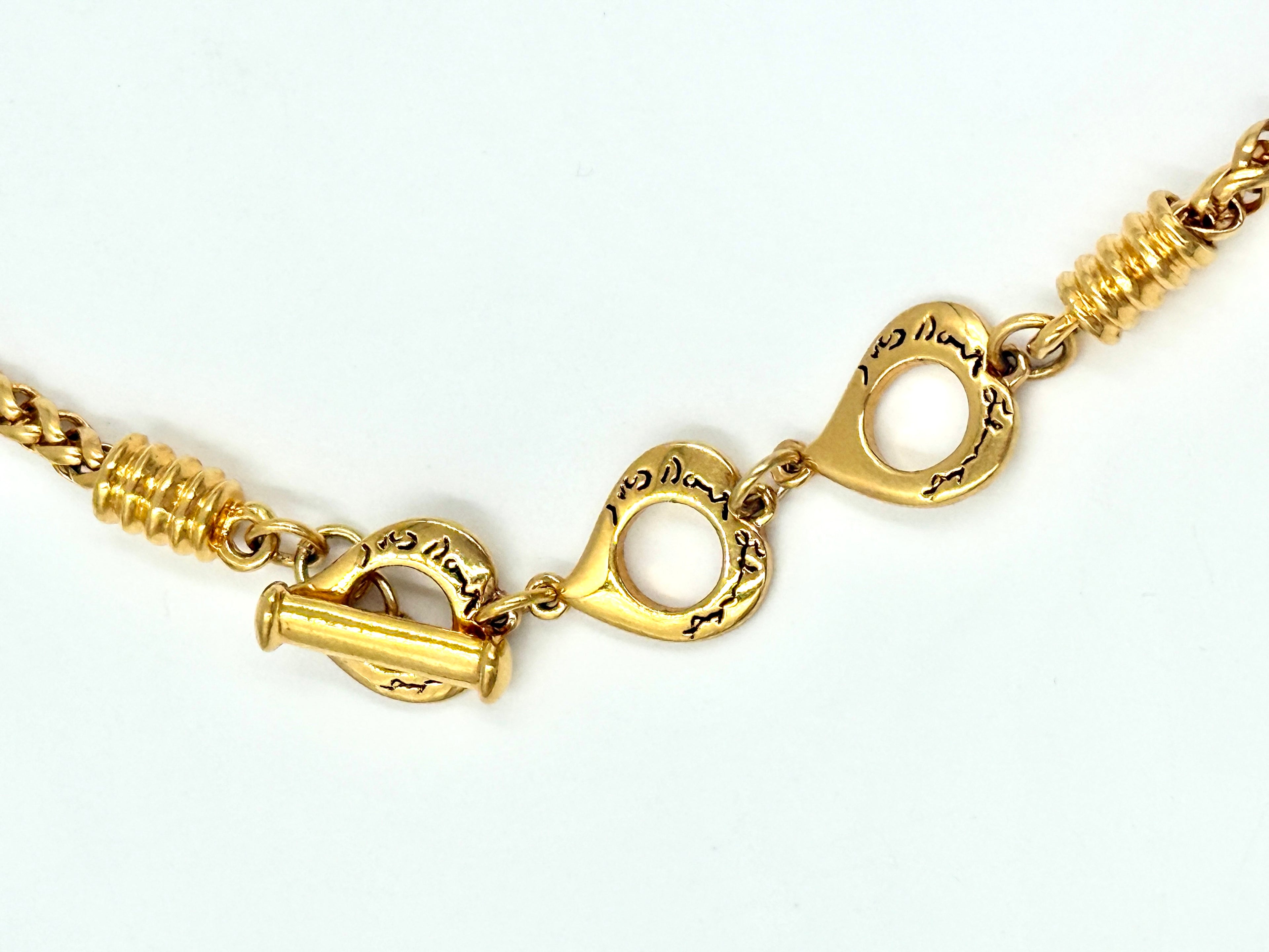 Pre-Owned Yves Saint Laurent Gold Plate Faux Pearl Pendant Necklace - Authenticated