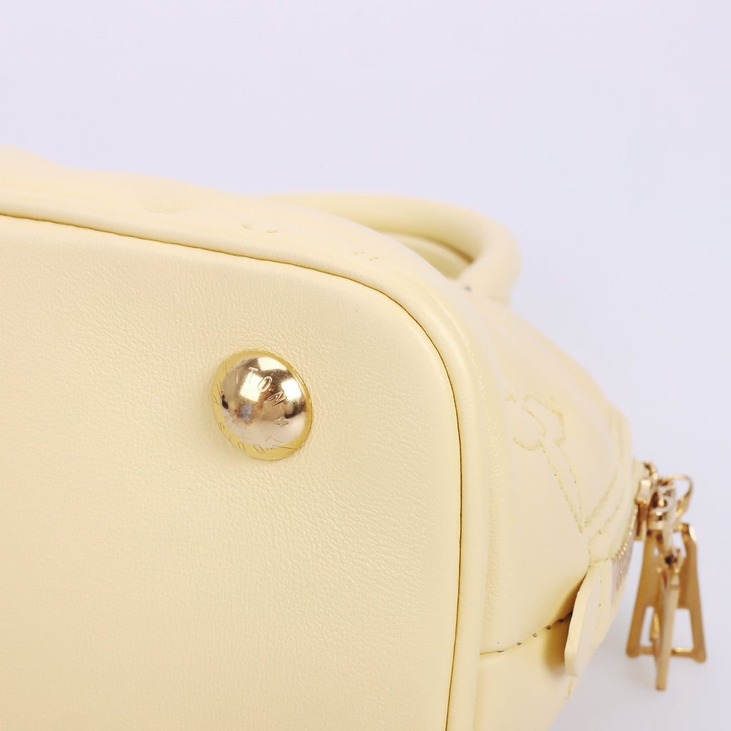 Pre-Owned Louis Vuitton Bubblegram Pale Yellow Alma BB - Authenticated