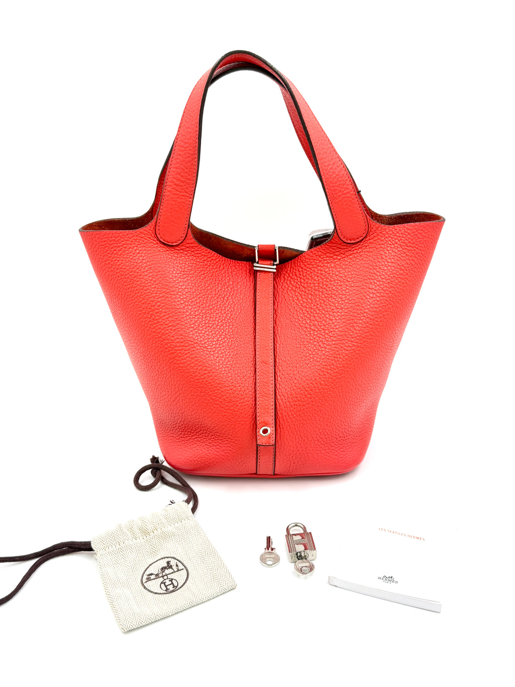 Pre-Owned Hermes Picotin 18 PM Rose Jaipur Taurillon Clemence Lock Bag - Authenticated