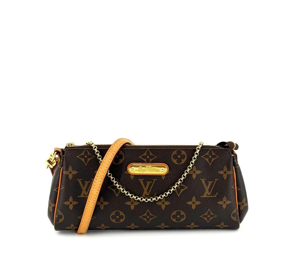 Pre-owned Louis Vuitton Monogram Eva Clutch with Chain and Crossbody Strap - Authenticated