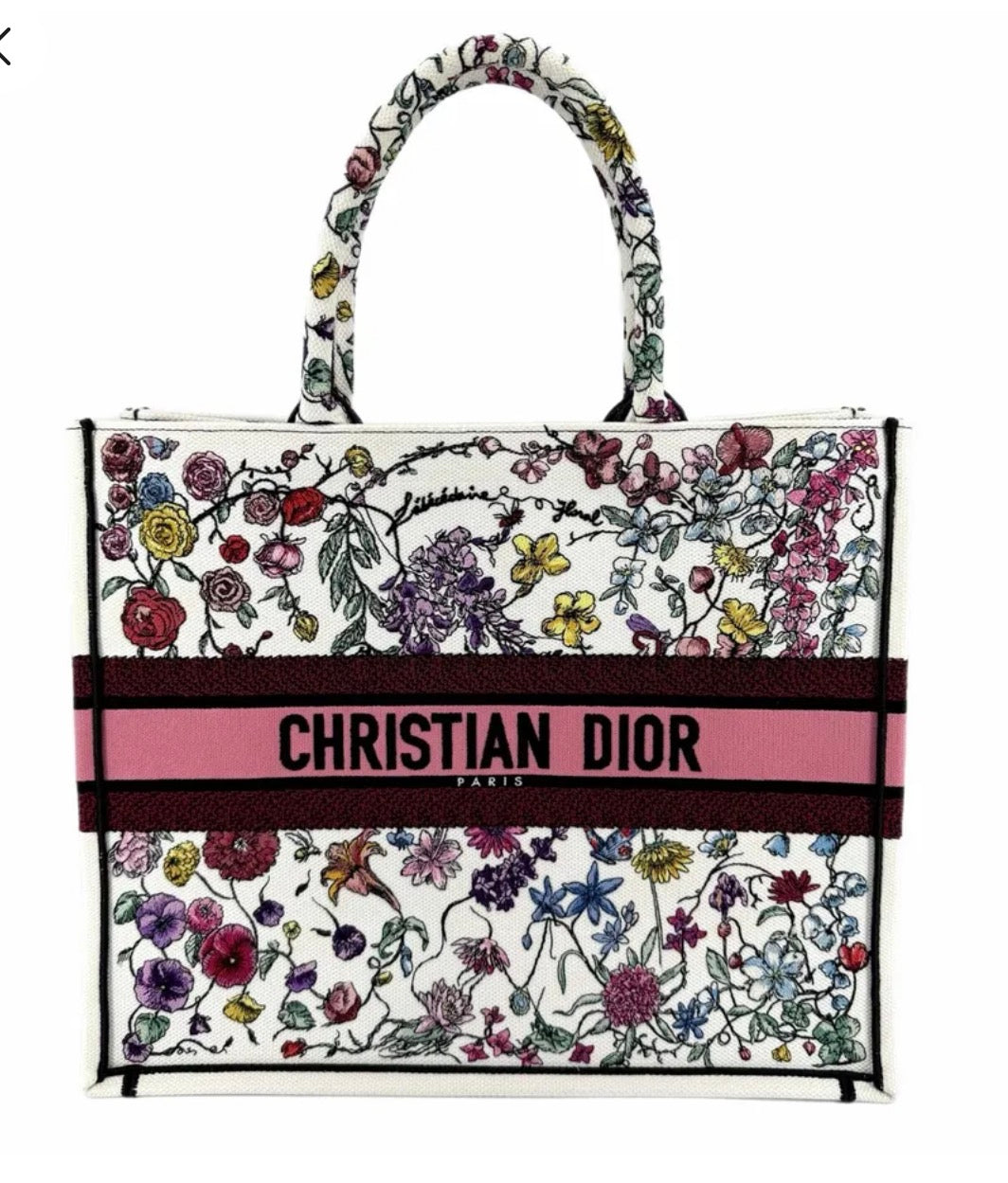 Pre-owned Christian Dior Mexico Millefiori Embroidered Book Tote - Authenticated - RESERVED