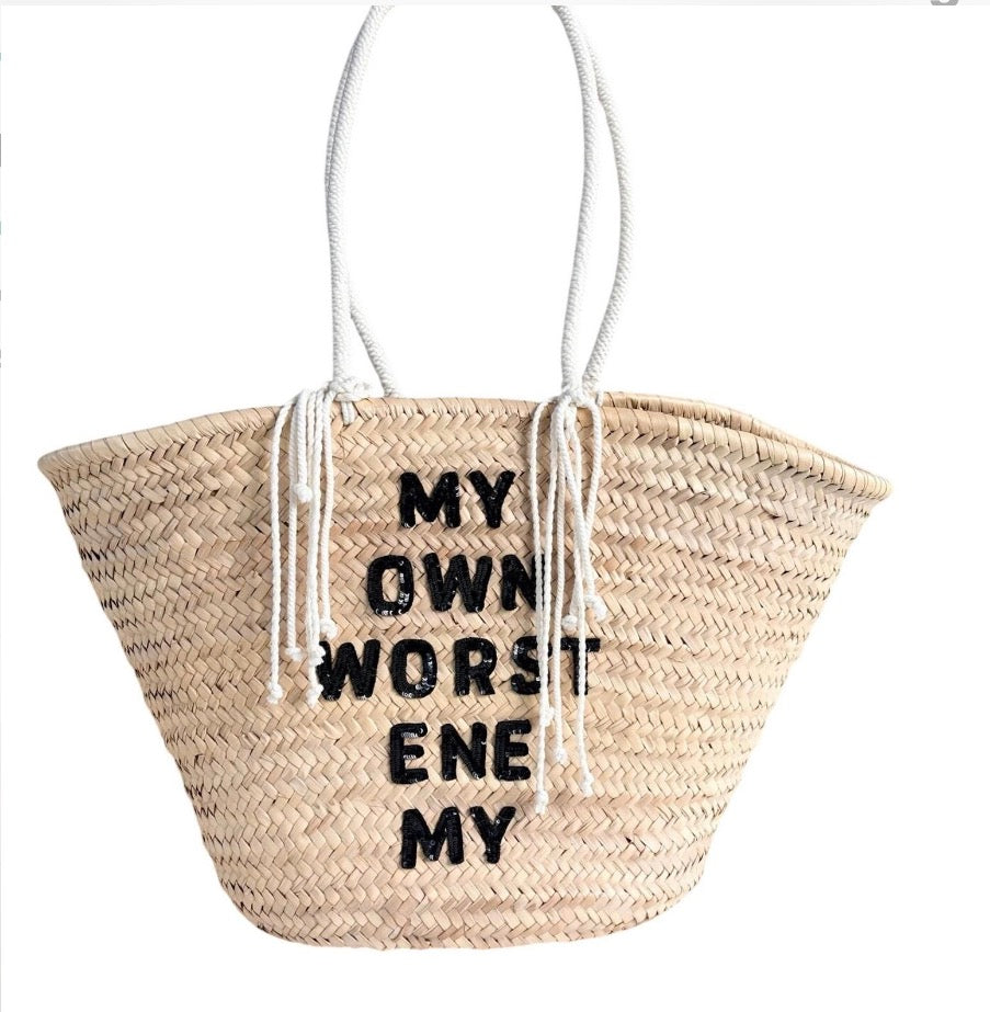 Pre-owned Celine X David Kramer Raffia Panier Bag White - Authenticated