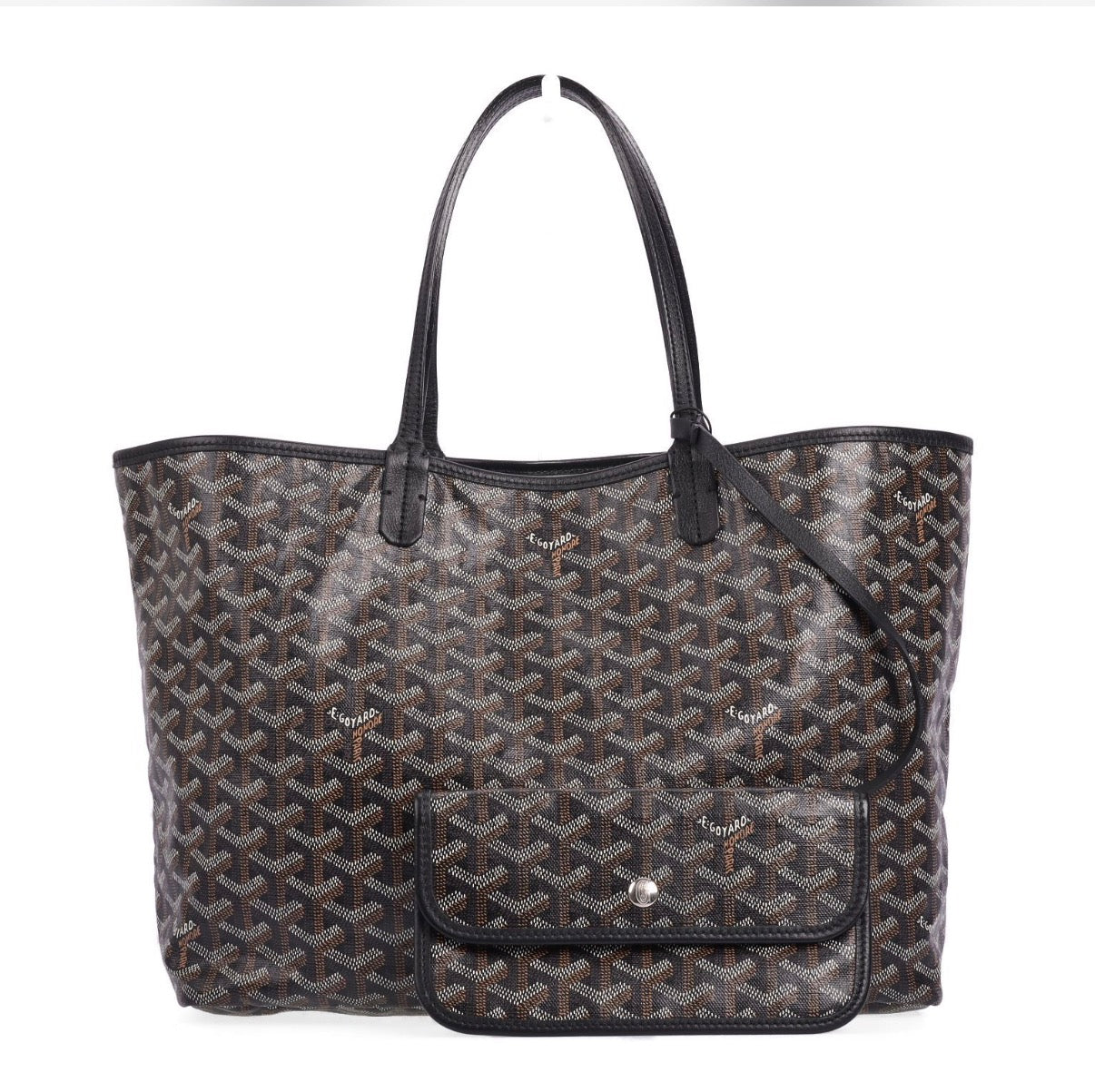 Pre-owned Goyard Goyardine Saint Louis PM Tote in Black - Authenticated