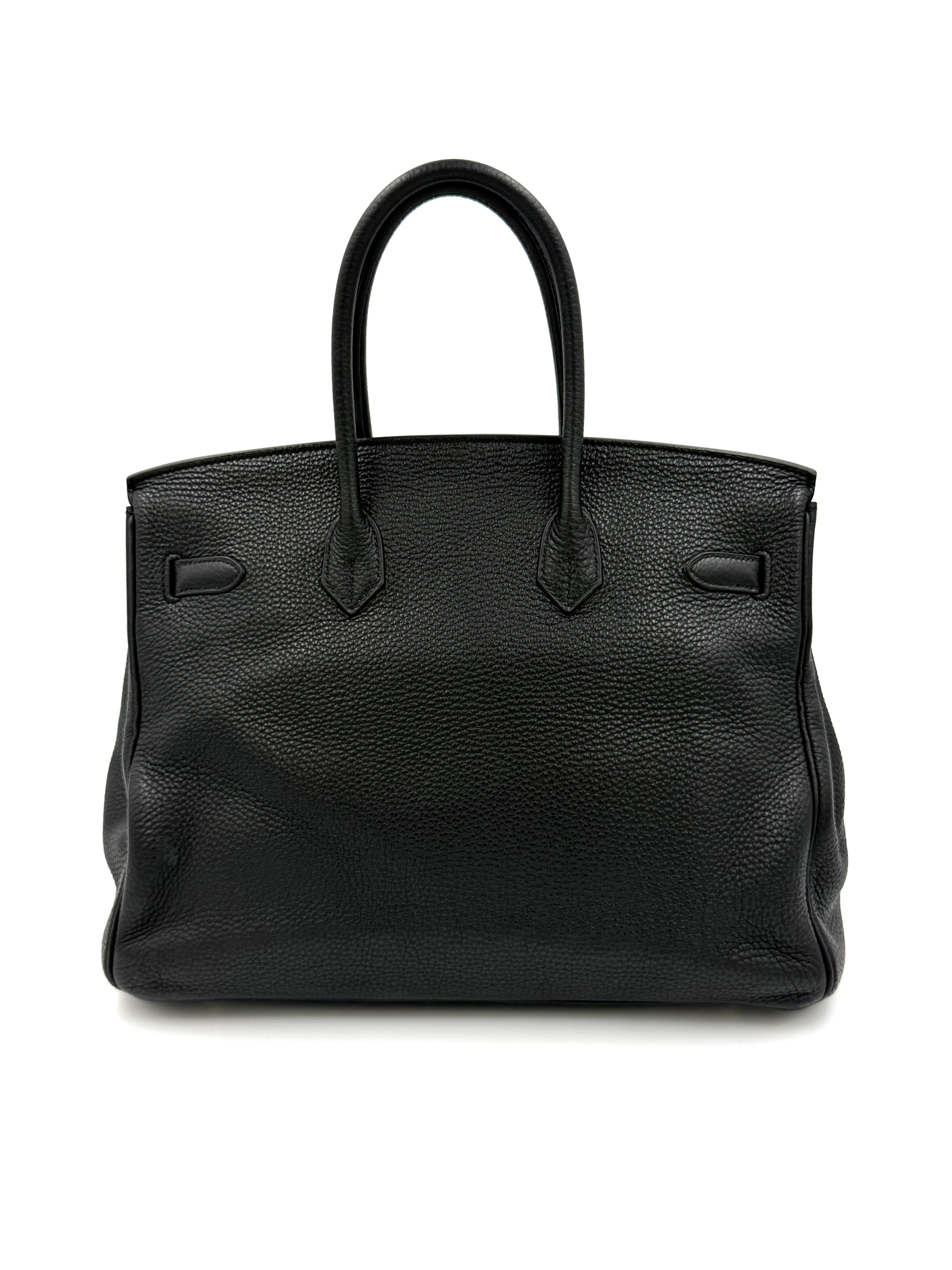 Pre-owned Hermès Birkin 35 Black Togo Leather Gold Hardware - Authenticated