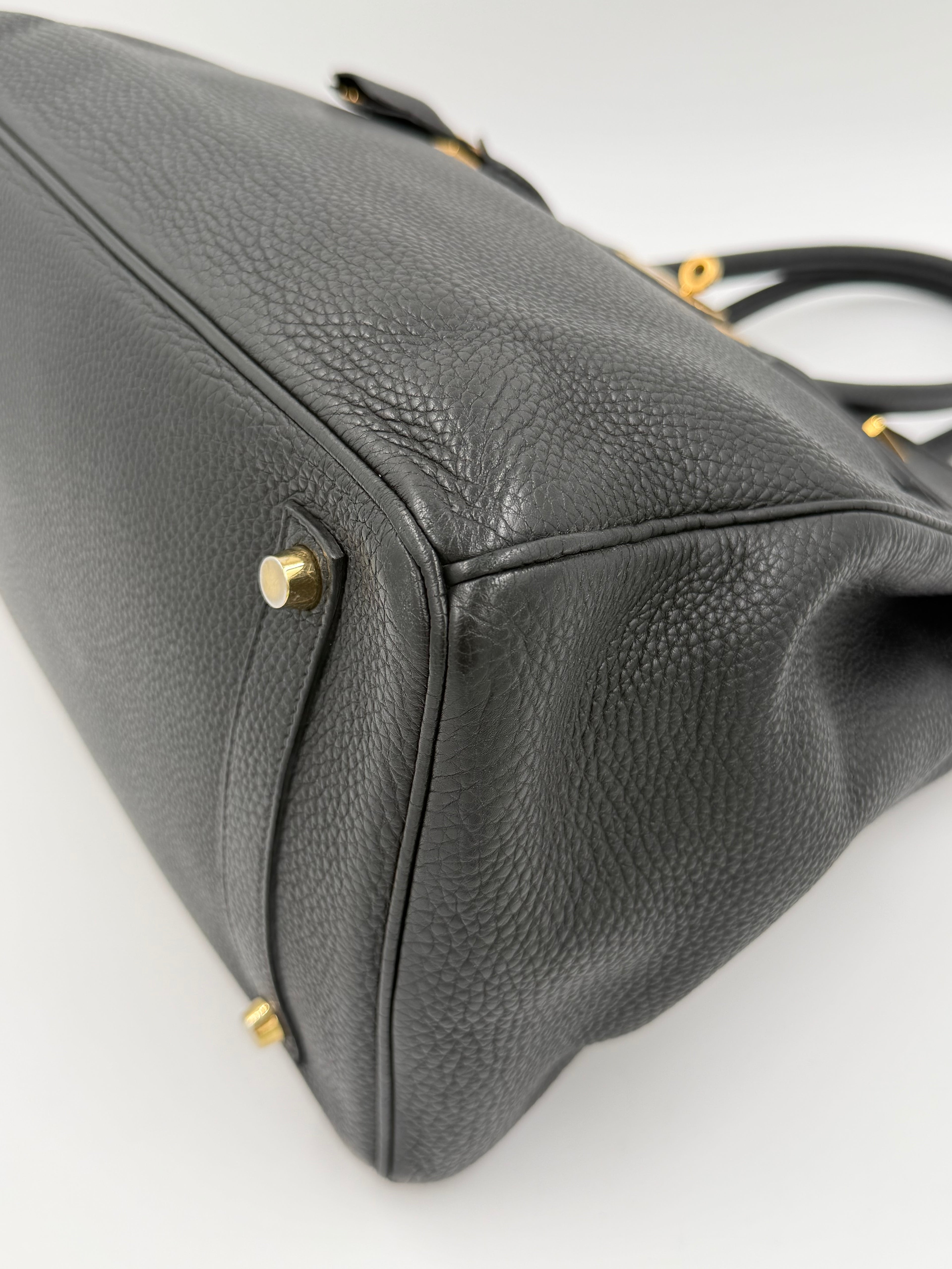 Pre-owned Hermès Birkin 35 Black Togo Leather Gold Hardware - Authenticated