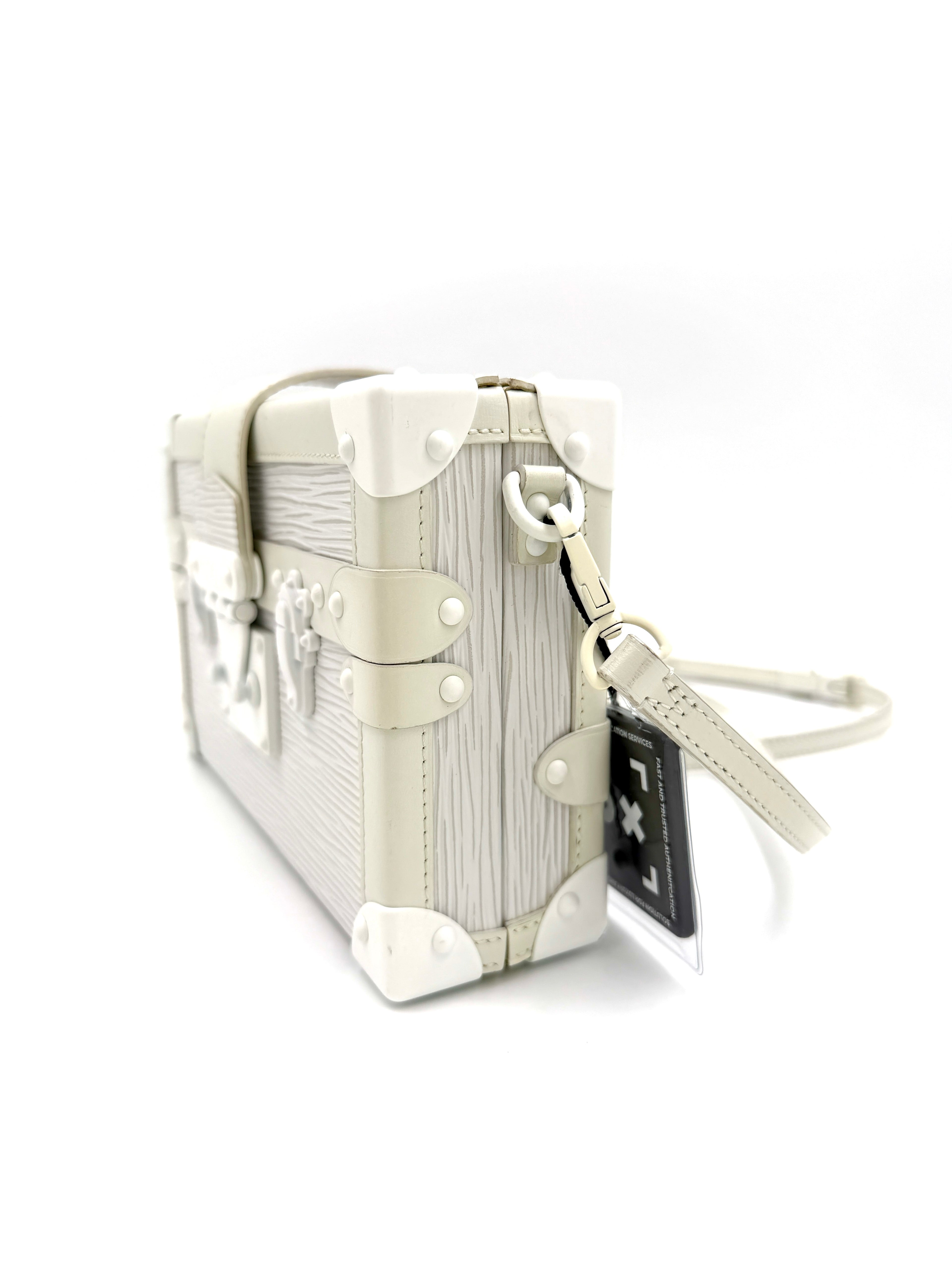 Pre-Owned Louis Vuitton Epi Monochrome White Petite Malle - Authenticated