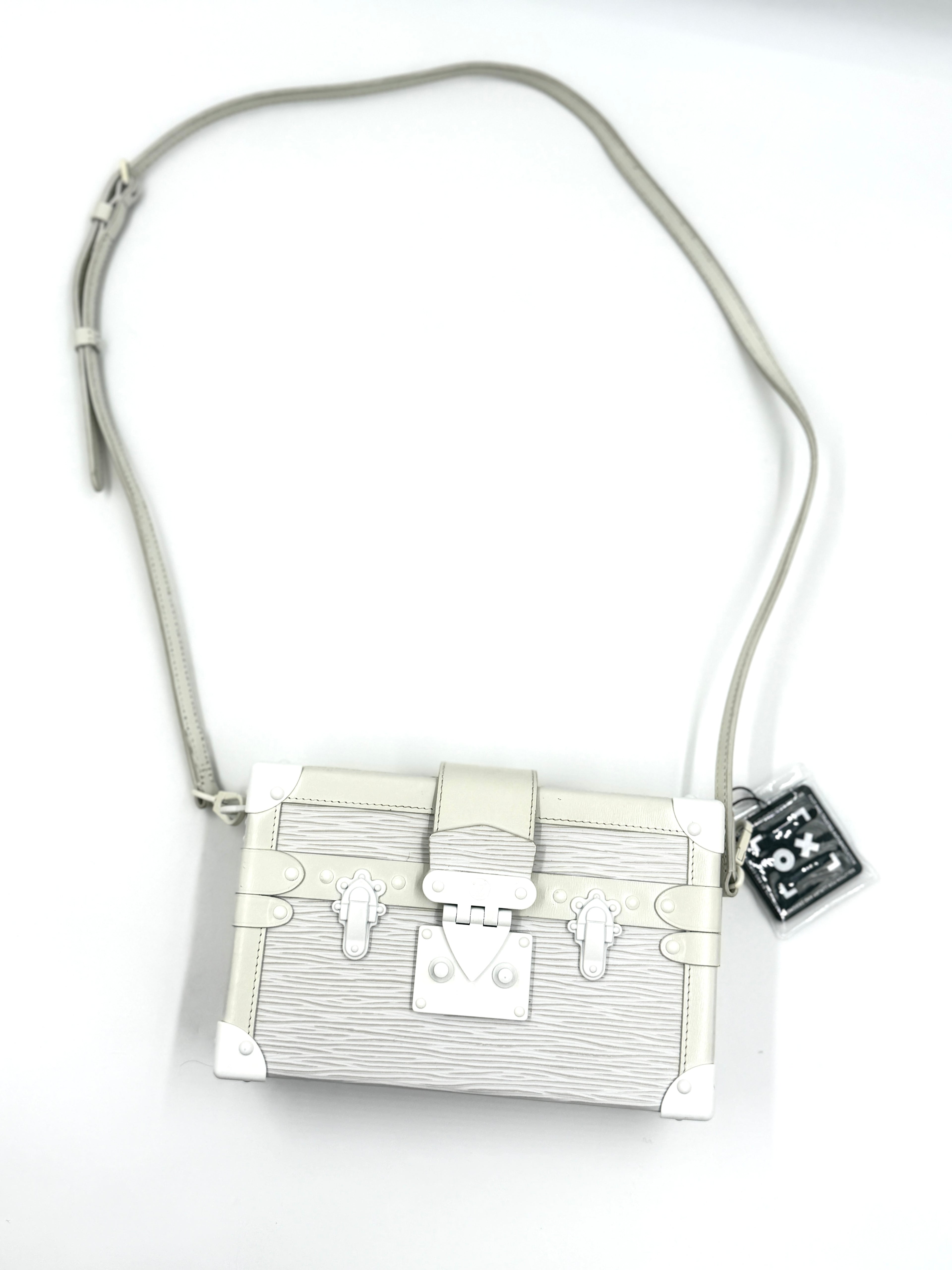 Pre-Owned Louis Vuitton Epi Monochrome White Petite Malle - Authenticated