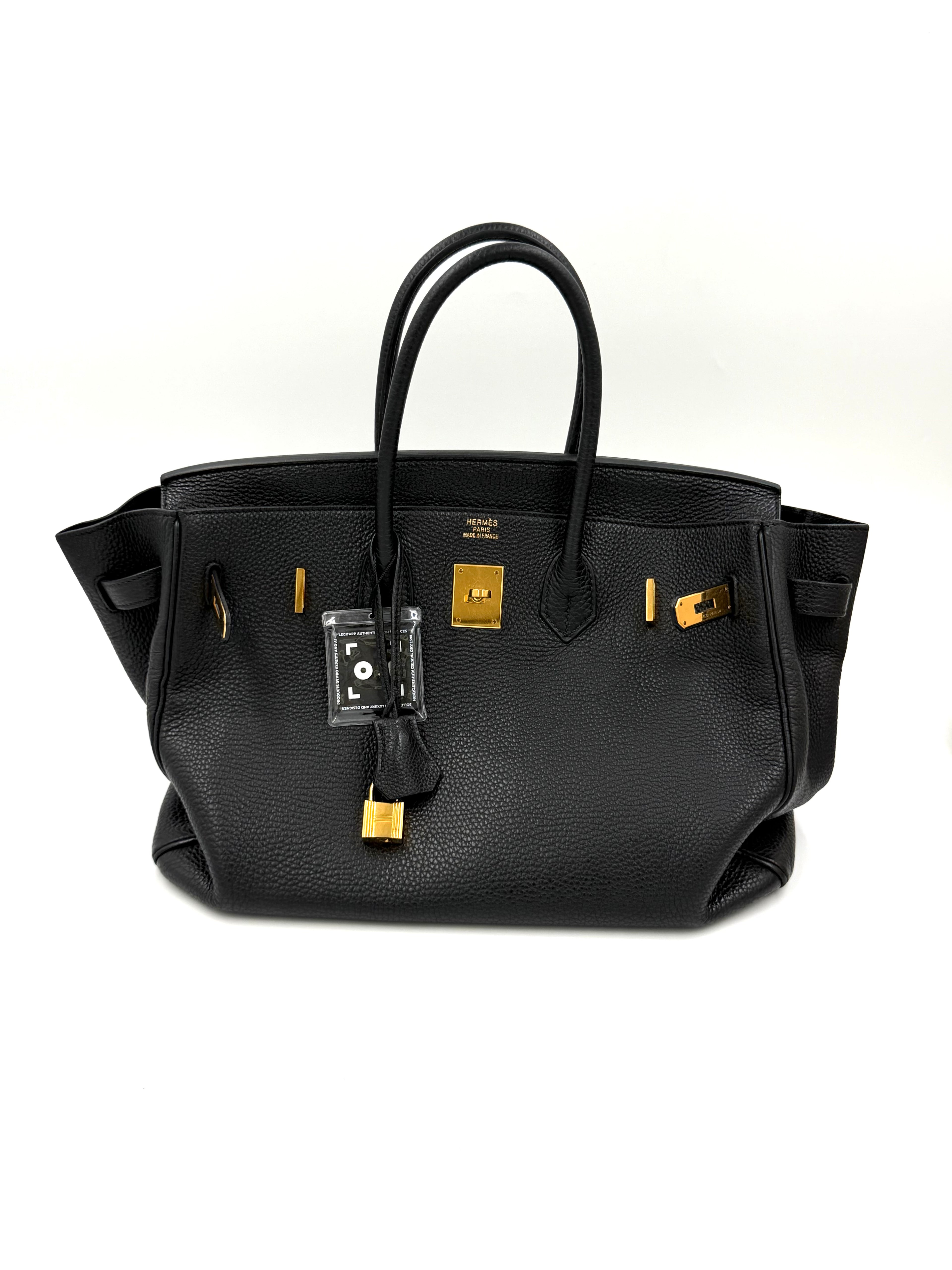 Pre-owned Hermès Birkin 35 Black Togo Leather Gold Hardware - Authenticated