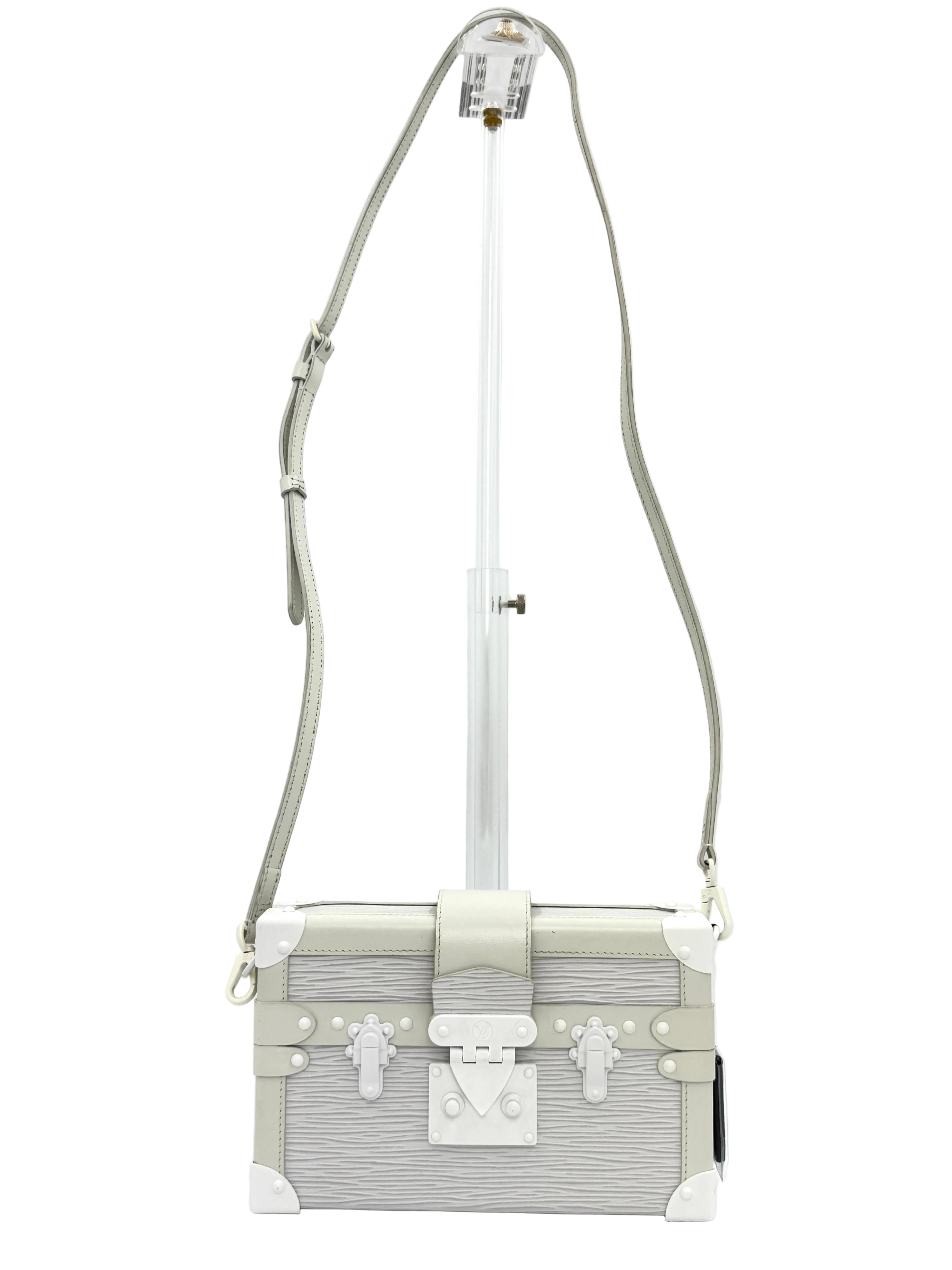 Pre-Owned Louis Vuitton Epi Monochrome White Petite Malle - Authenticated