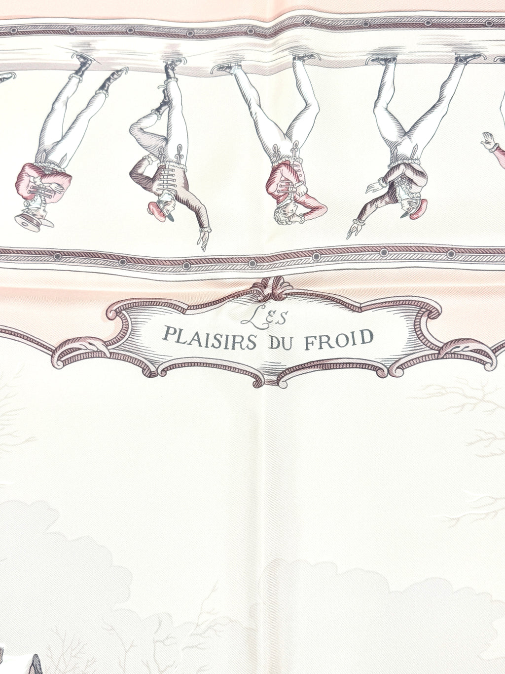 Pre-owned Hermès Plaisirs Du Froid Silk Scarf and Box