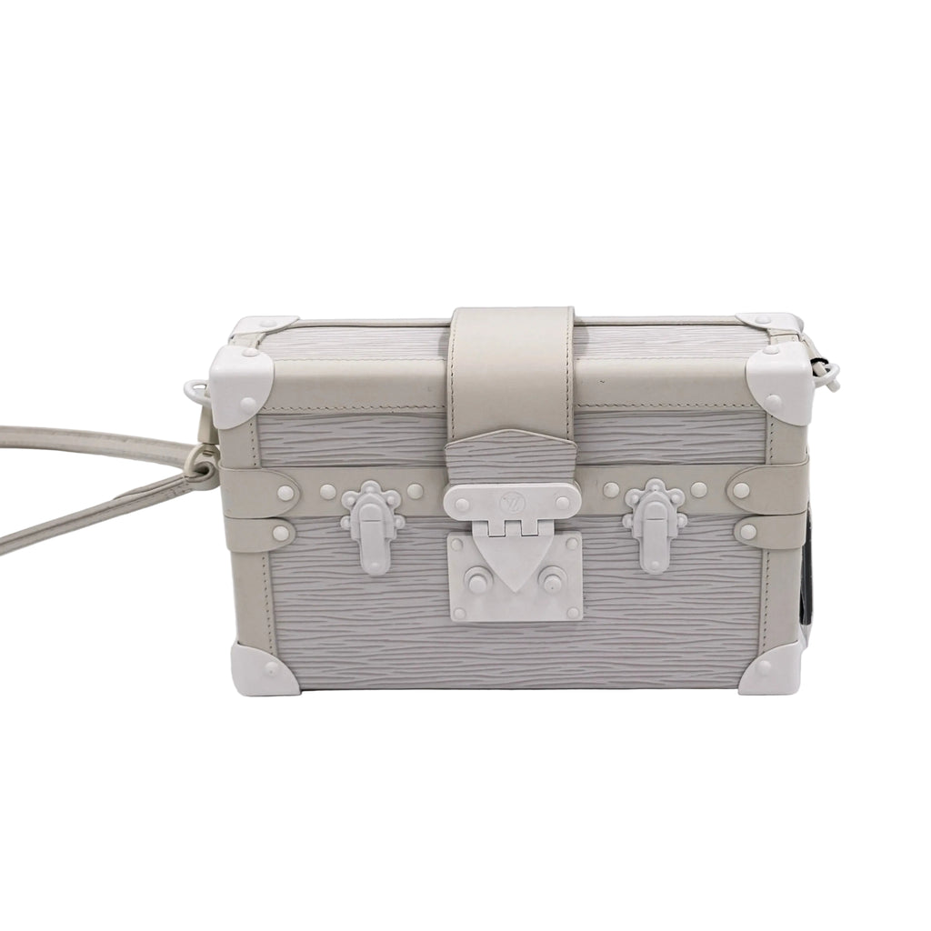 Pre-Owned Louis Vuitton Epi Monochrome White Petite Malle - Authenticated
