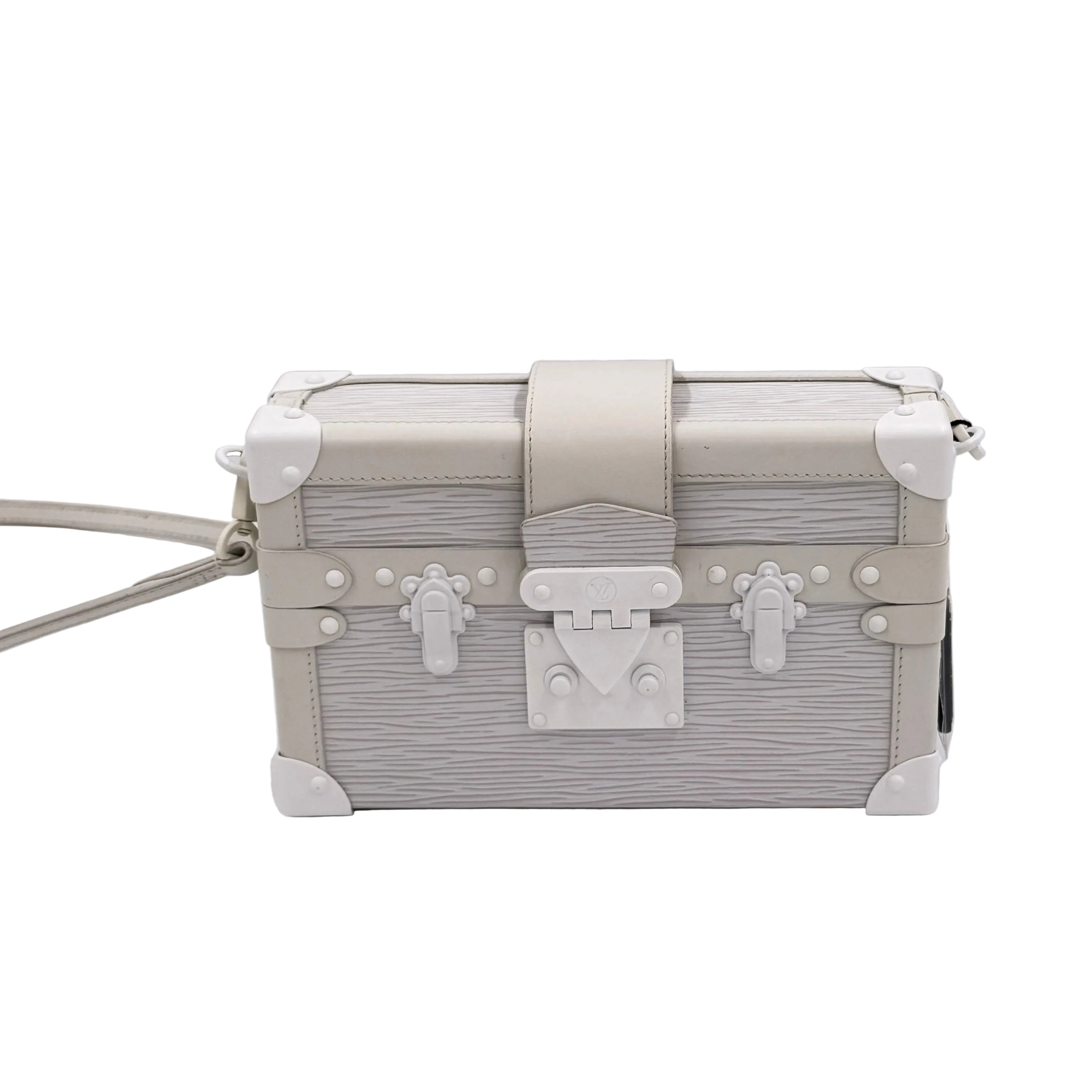 Pre-Owned Louis Vuitton Epi Monochrome White Petite Malle - Authenticated