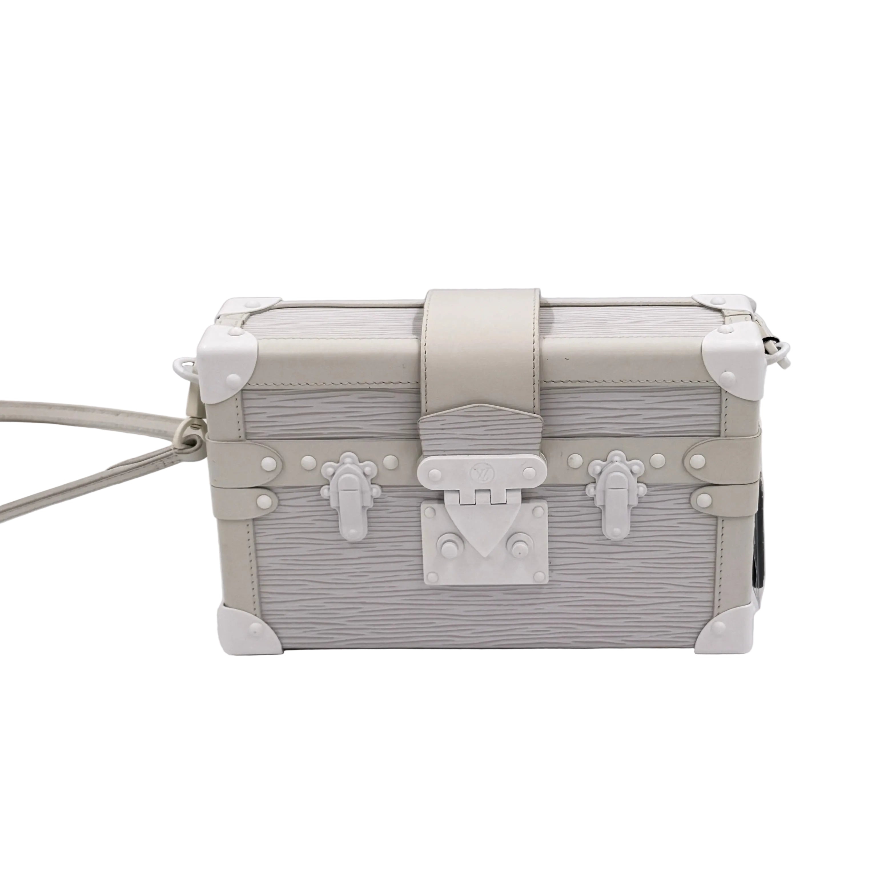 Pre-Owned Louis Vuitton Epi Monochrome White Petite Malle - Authenticated