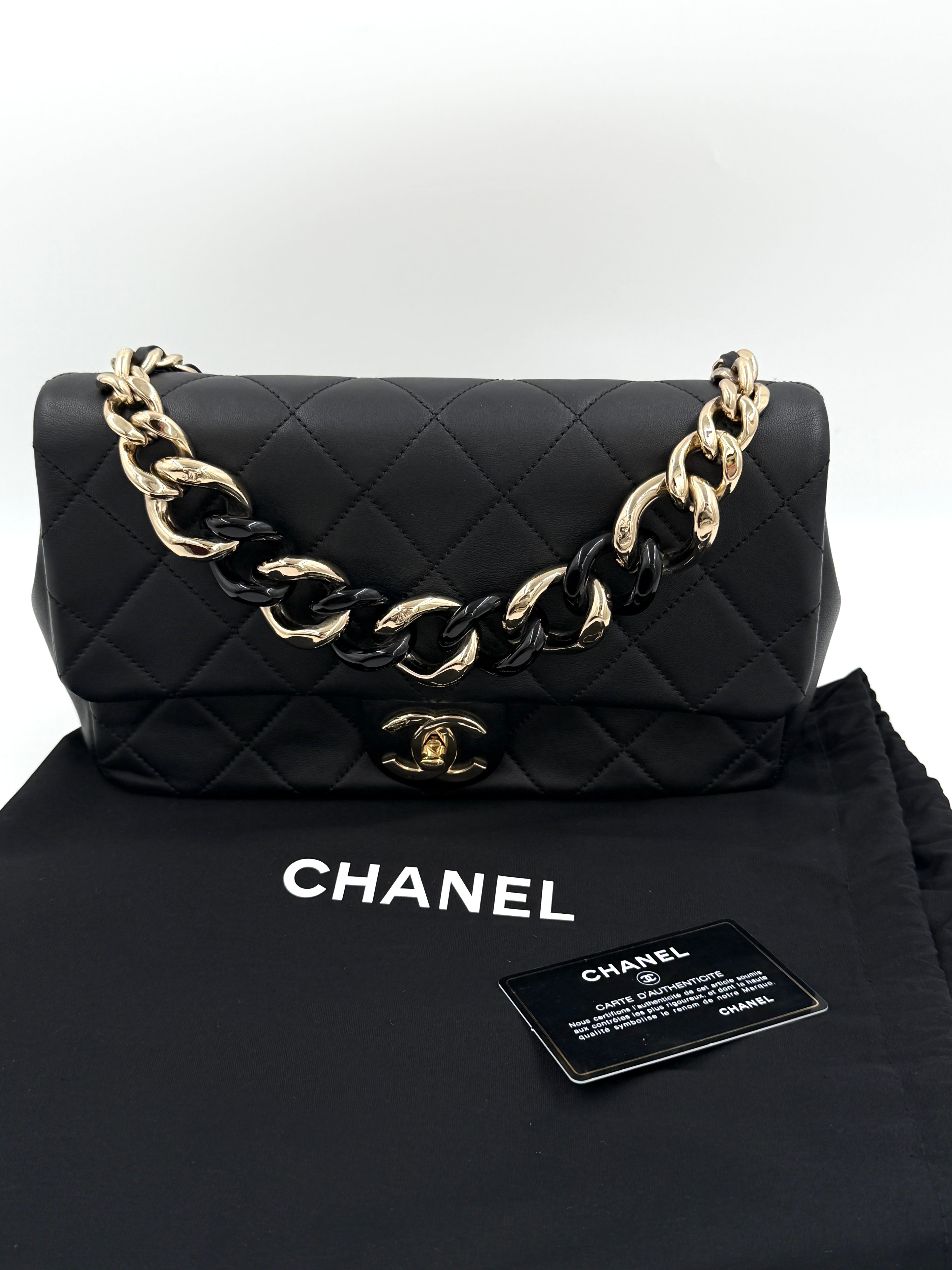 Pre-Owned Chanel Elegant Chain Flap Bag  - Authenticated