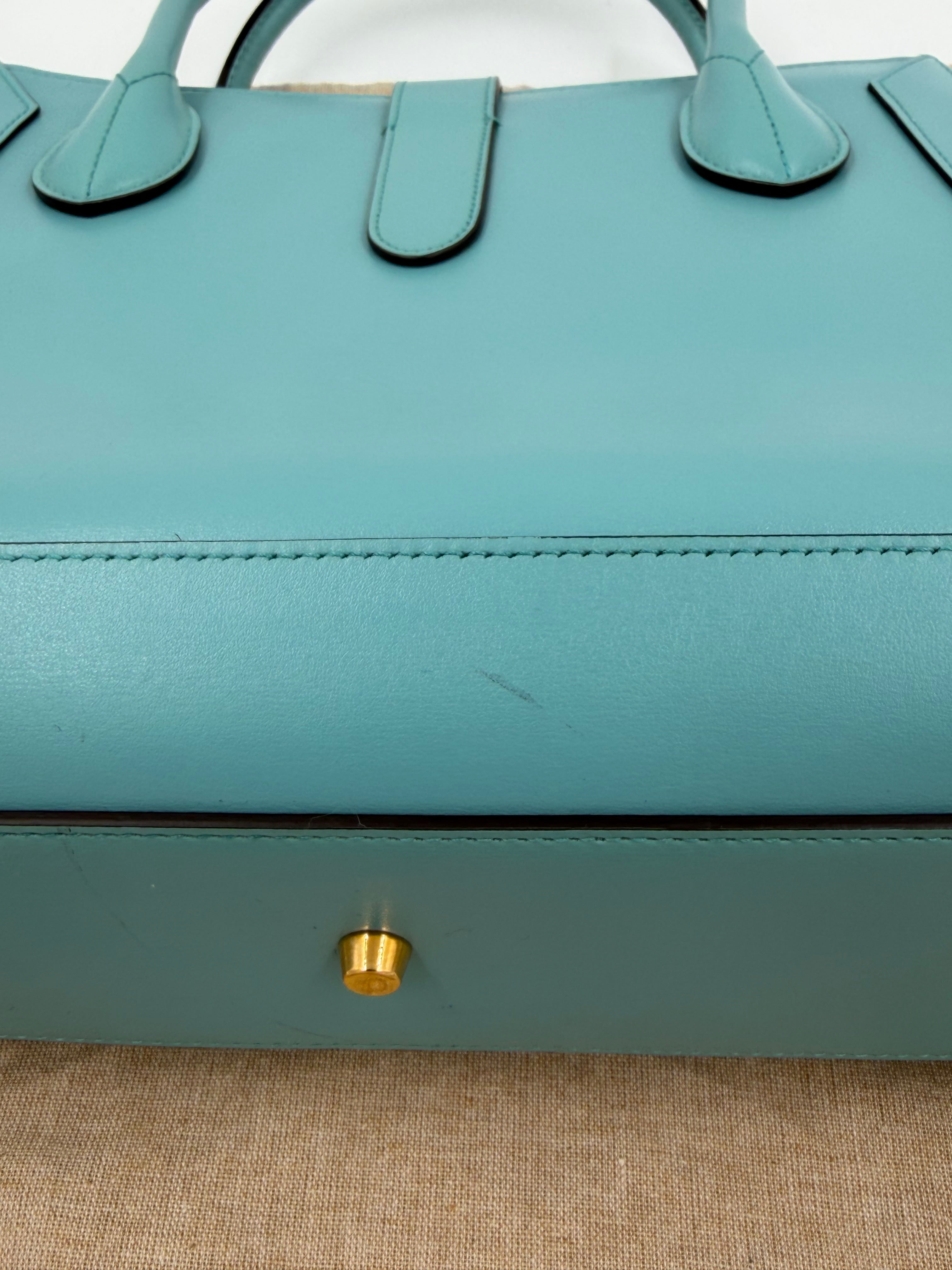 Pre-owned Gucci Jackie 1961 Medium Tote, Dusty Azure Calfskin - Authenticated