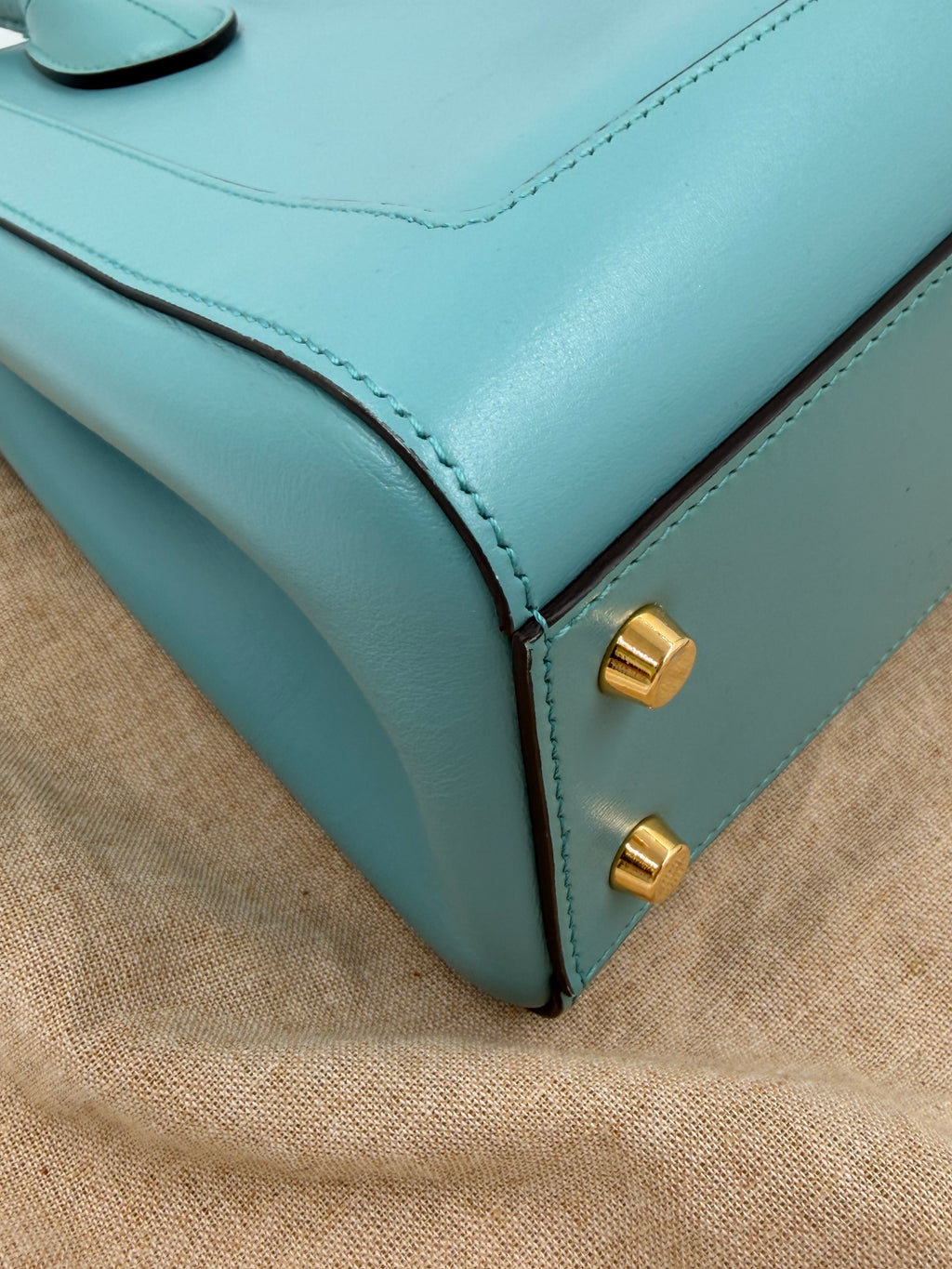 Pre-owned Gucci Jackie 1961 Medium Tote, Dusty Azure Calfskin - Authenticated