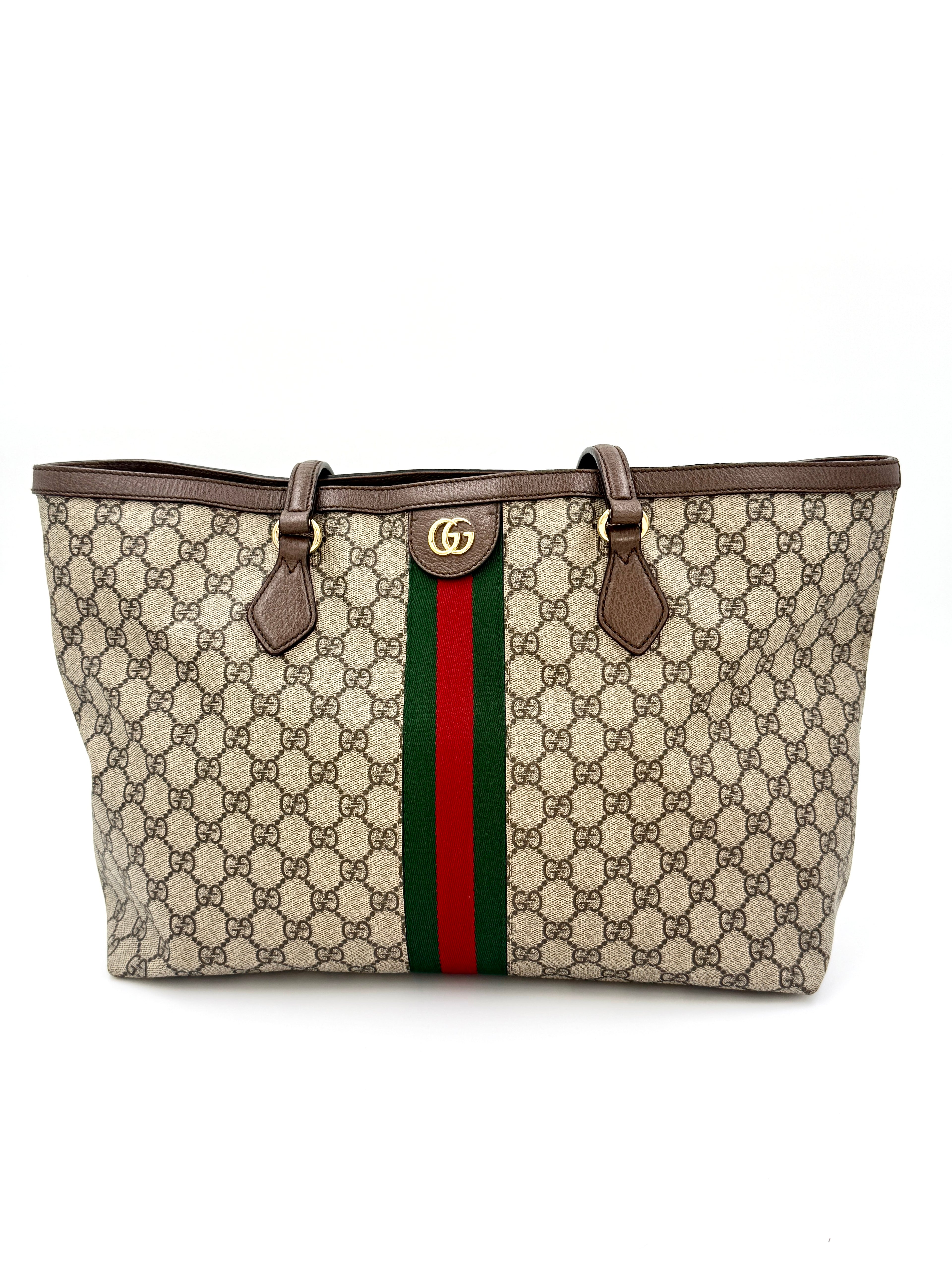 Pre-Owned Gucci GG Supreme Monogram Ophidia Large Tote - Authenticated