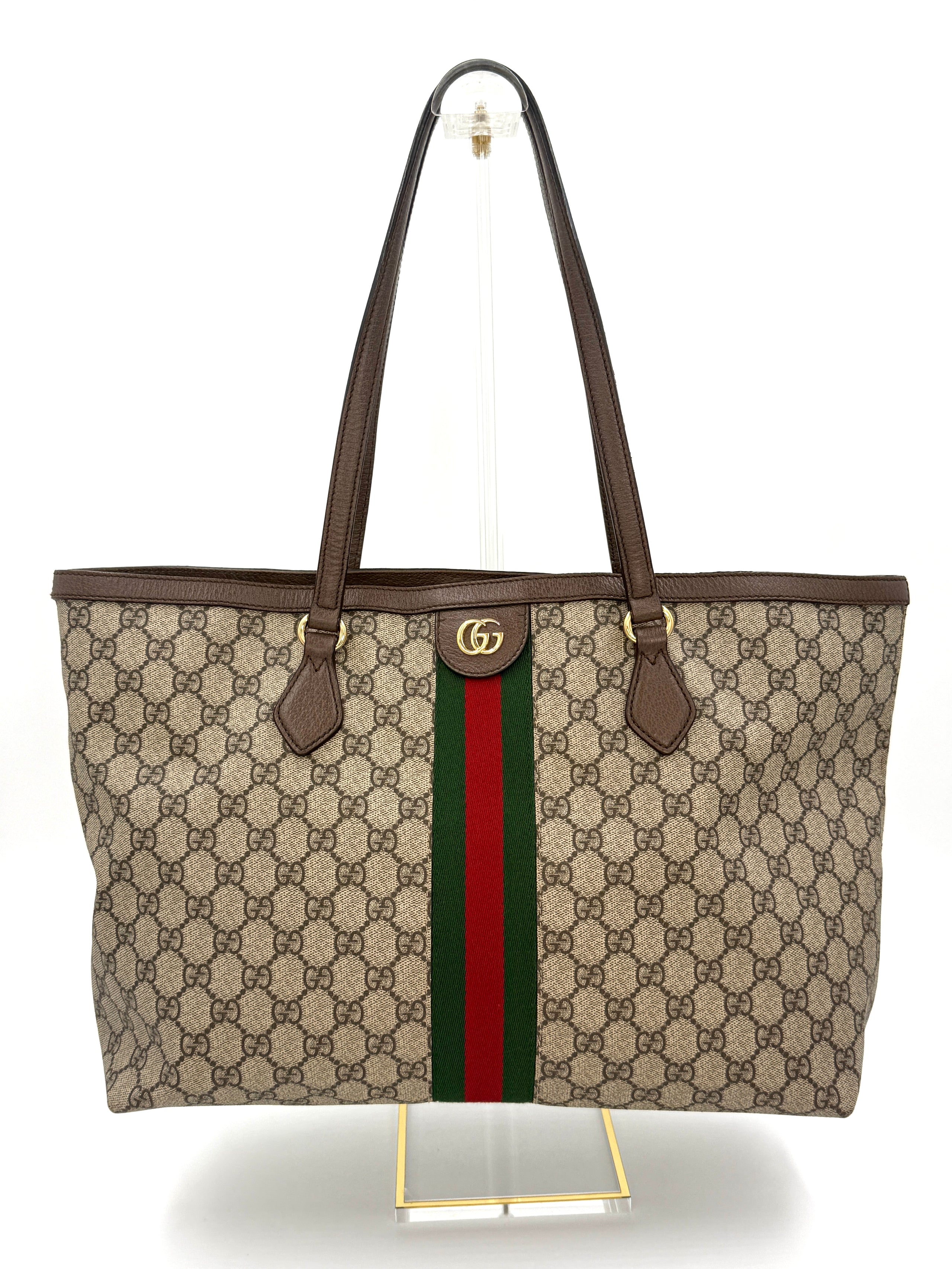 Pre-Owned Gucci GG Supreme Monogram Ophidia Large Tote - Authenticated
