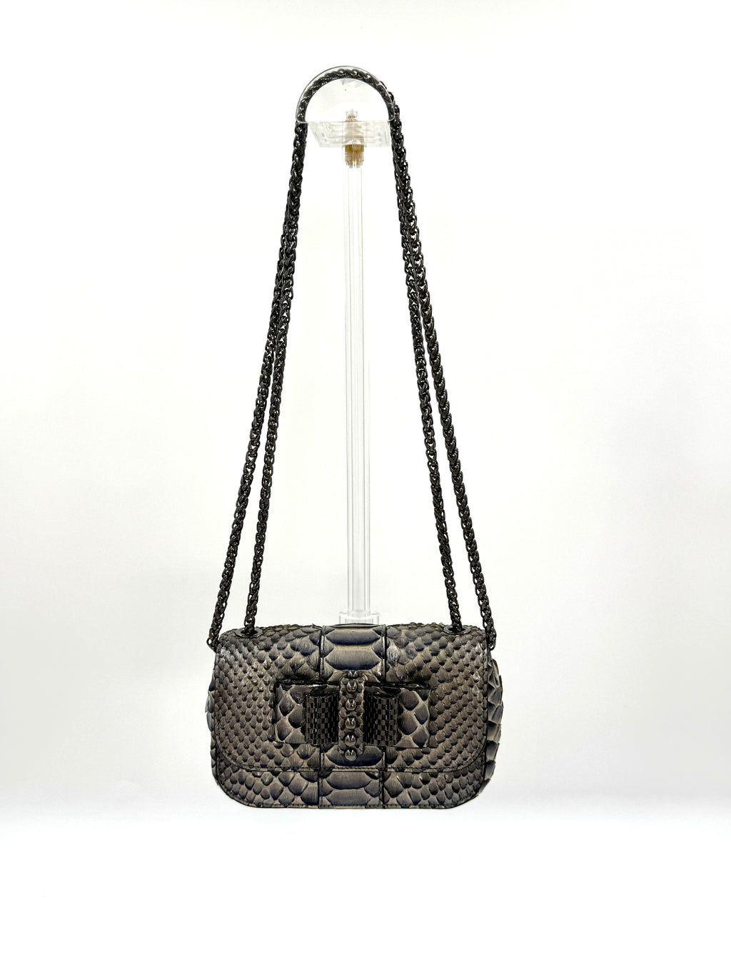 Pre-Owned Christian Louboutin Sweet Charity Mini Python Shoulder Bag - Authenticated