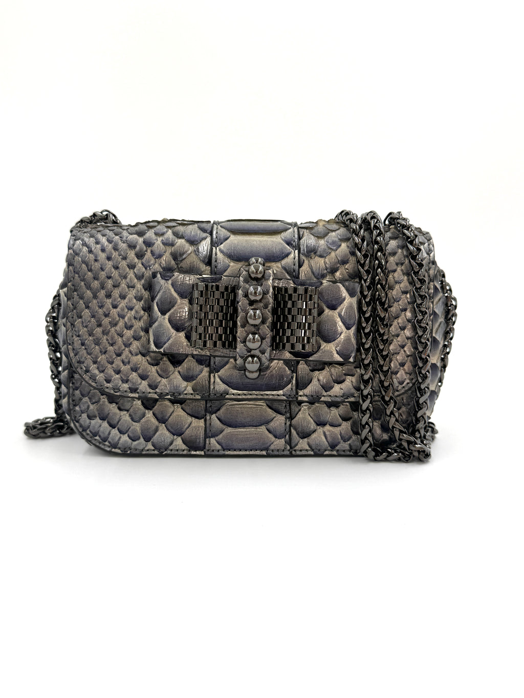 Pre-Owned Christian Louboutin Sweet Charity Mini Python Shoulder Bag - Authenticated