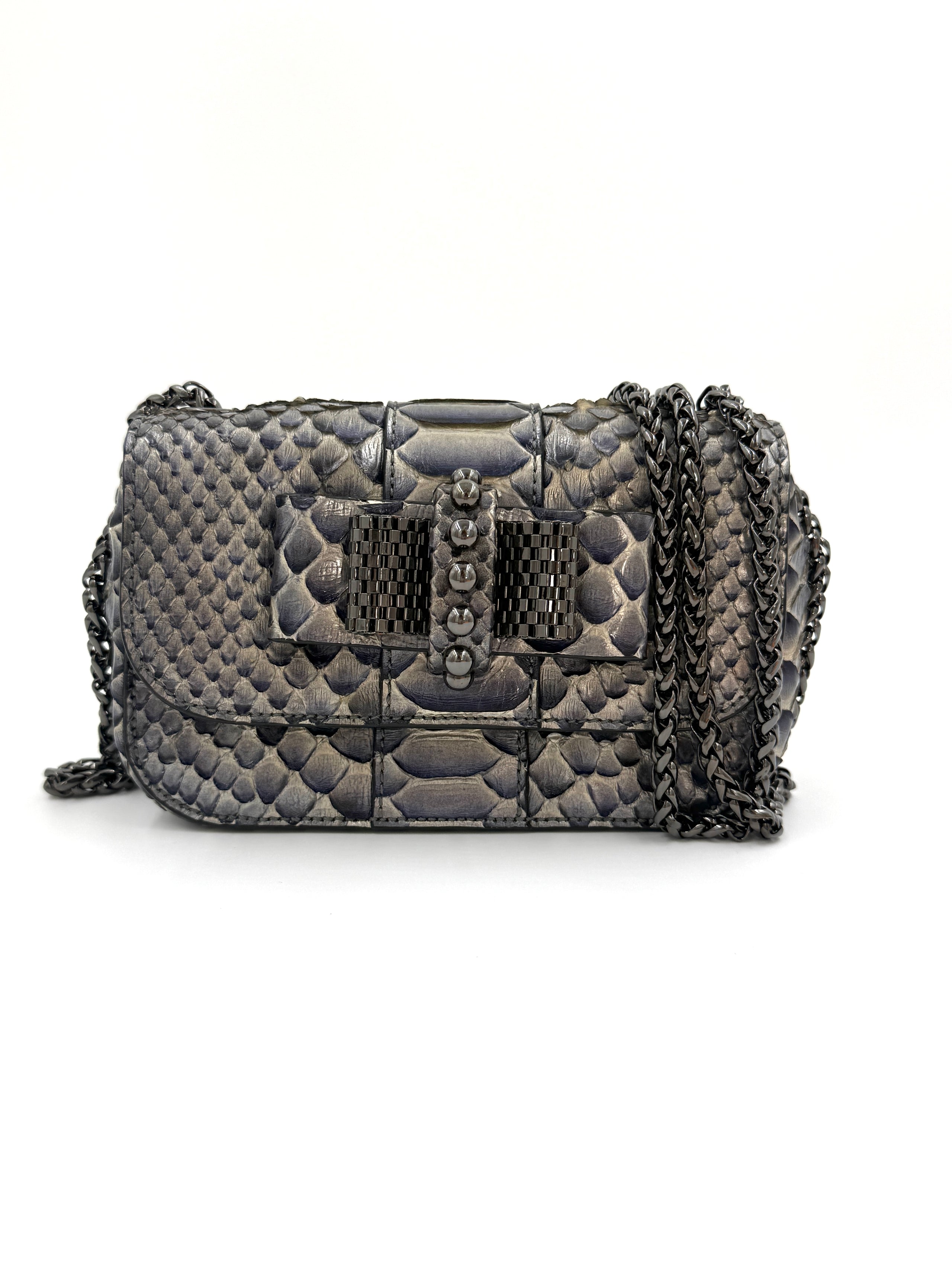 Pre-Owned Christian Louboutin Sweet Charity Mini Python Shoulder Bag - Authenticated