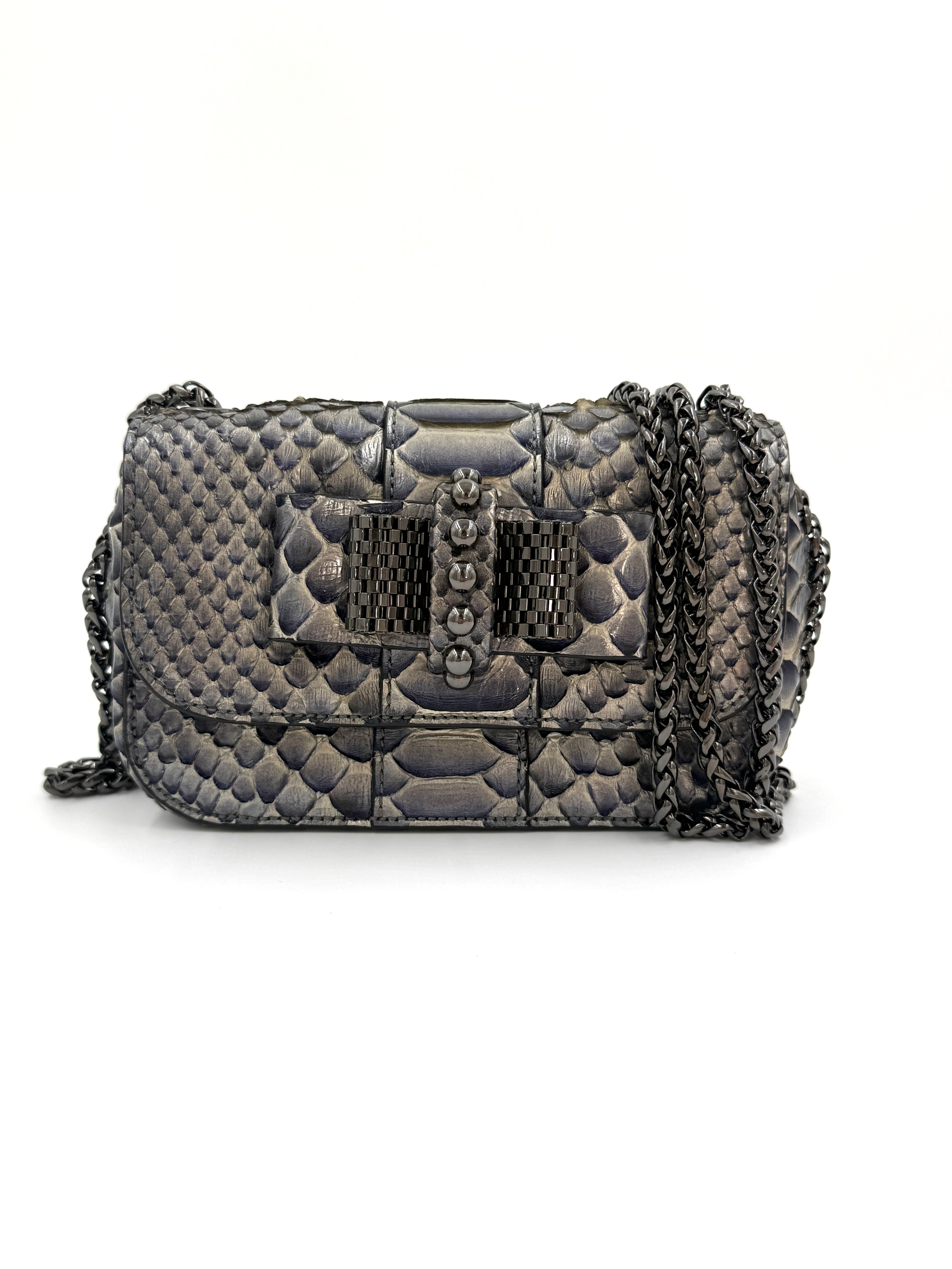 Pre-Owned Christian Louboutin Sweet Charity Mini Python Shoulder Bag - Authenticated