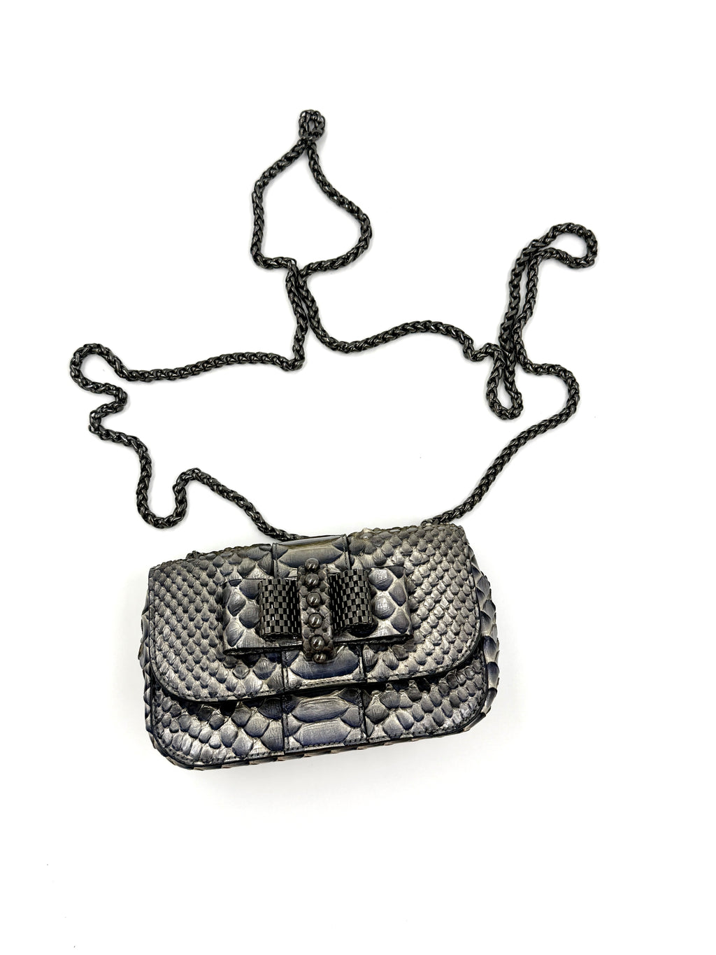 Pre-Owned Christian Louboutin Sweet Charity Mini Python Shoulder Bag - Authenticated