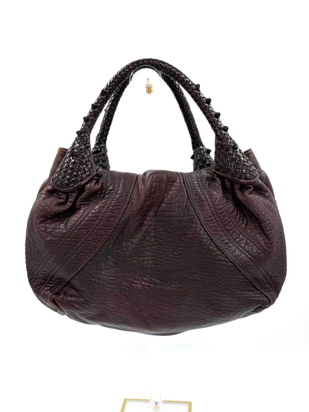 Pre-owned Fendi Spy Bag Brown Grained Leather - Authenticated
