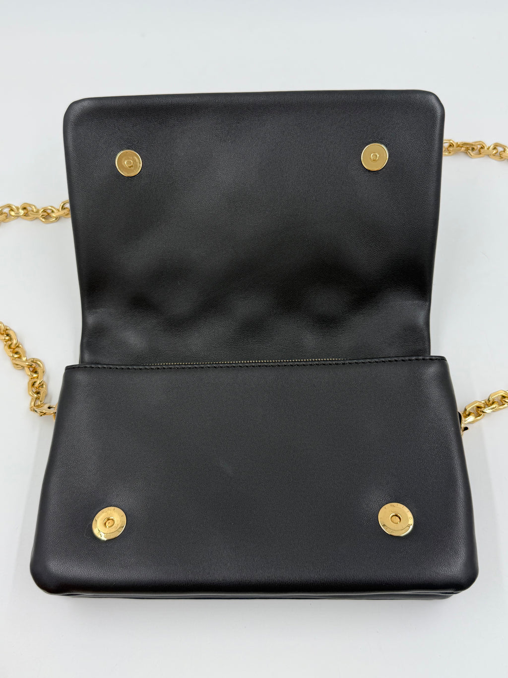Pre-owned Louis Vuitton Pochette Coussin Black Embossed Lambskin Gold Hardware - Authenticated