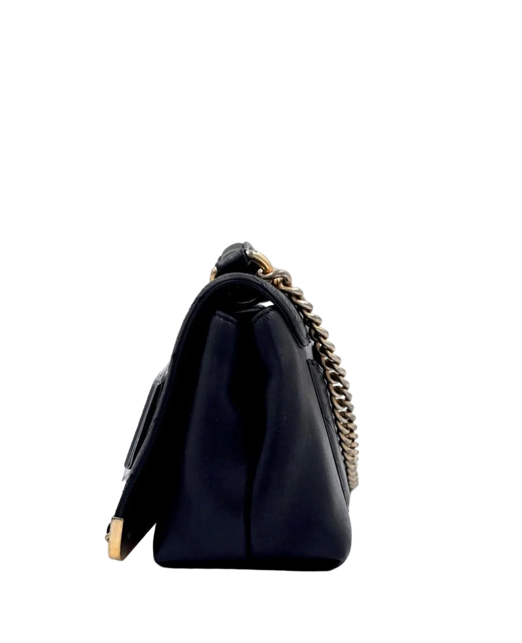Pre-owned Chanel 2017-2018 Chevron Sheepskin Stitched Chain Top Handle & Crossbody Flap Satchel - Authenticated