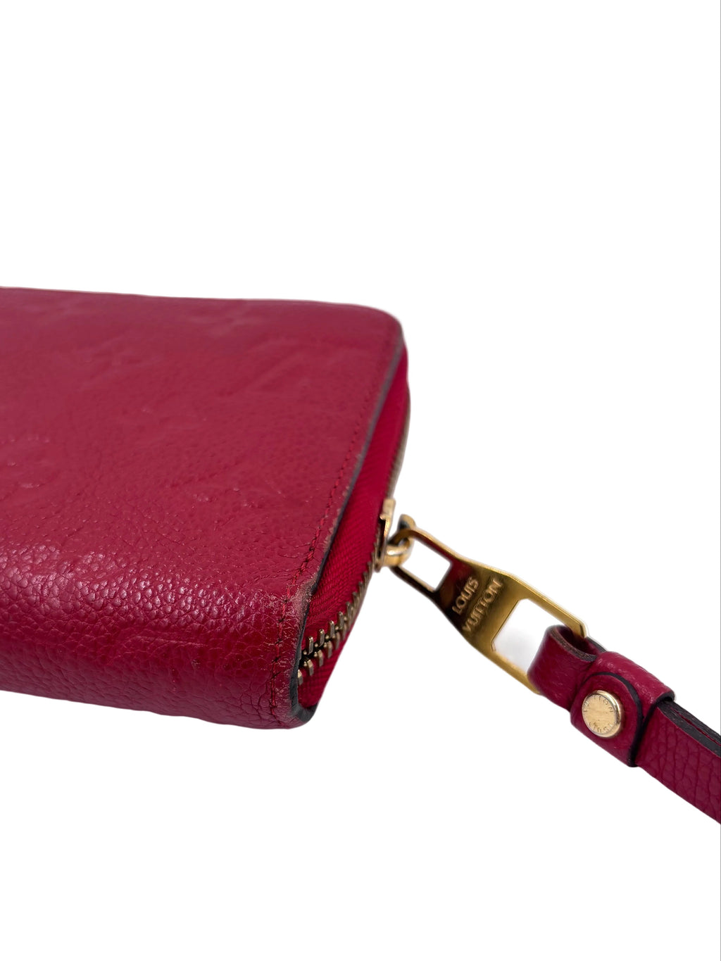 Pre-owned Louis Vuitton Monogram Empreinte Zippy Wallet Red - Authenticated