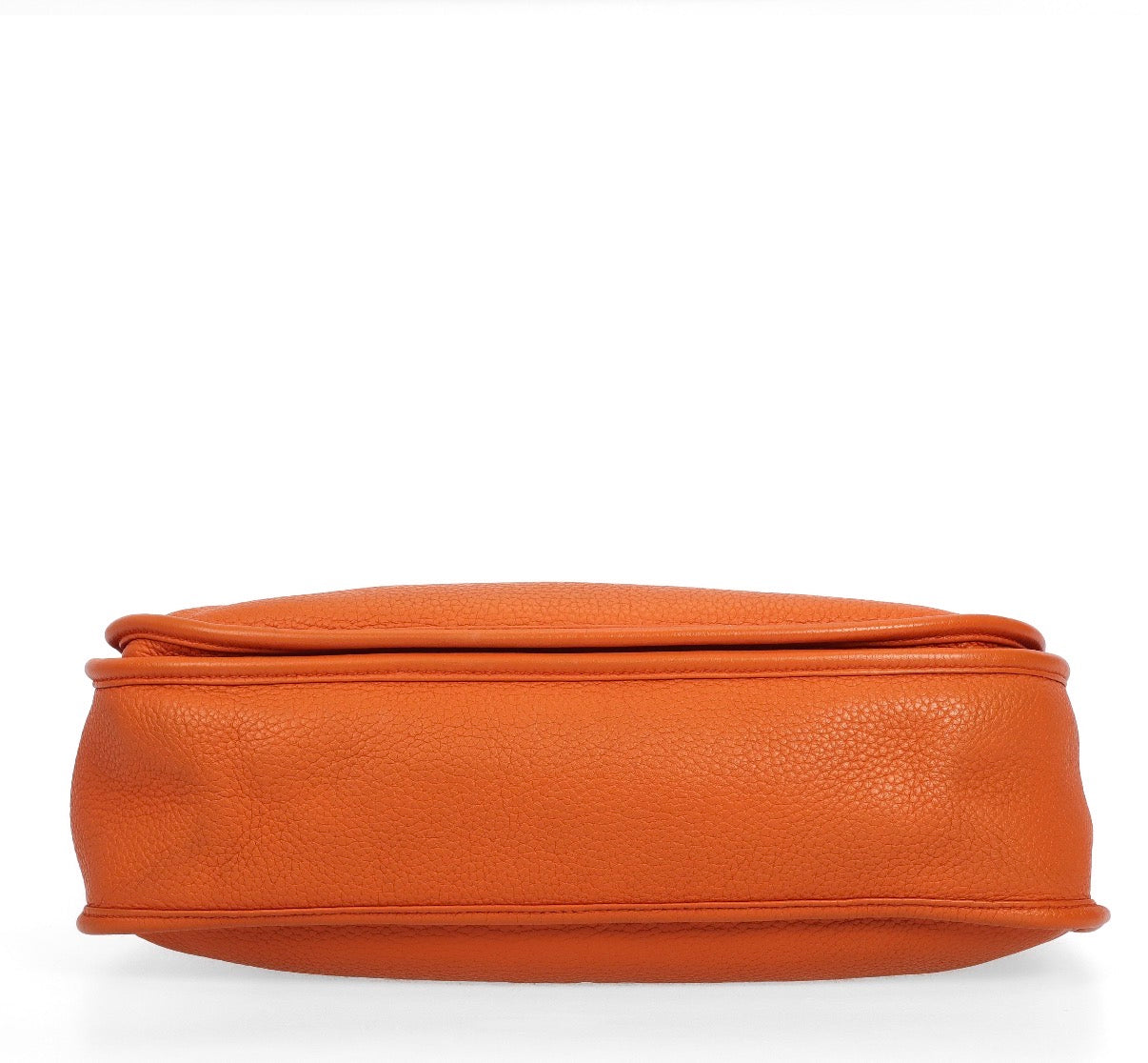 Pre-owned Hermès Evelyne GM Orange Calfskin Bag with Palladium Hardware - Authenticated