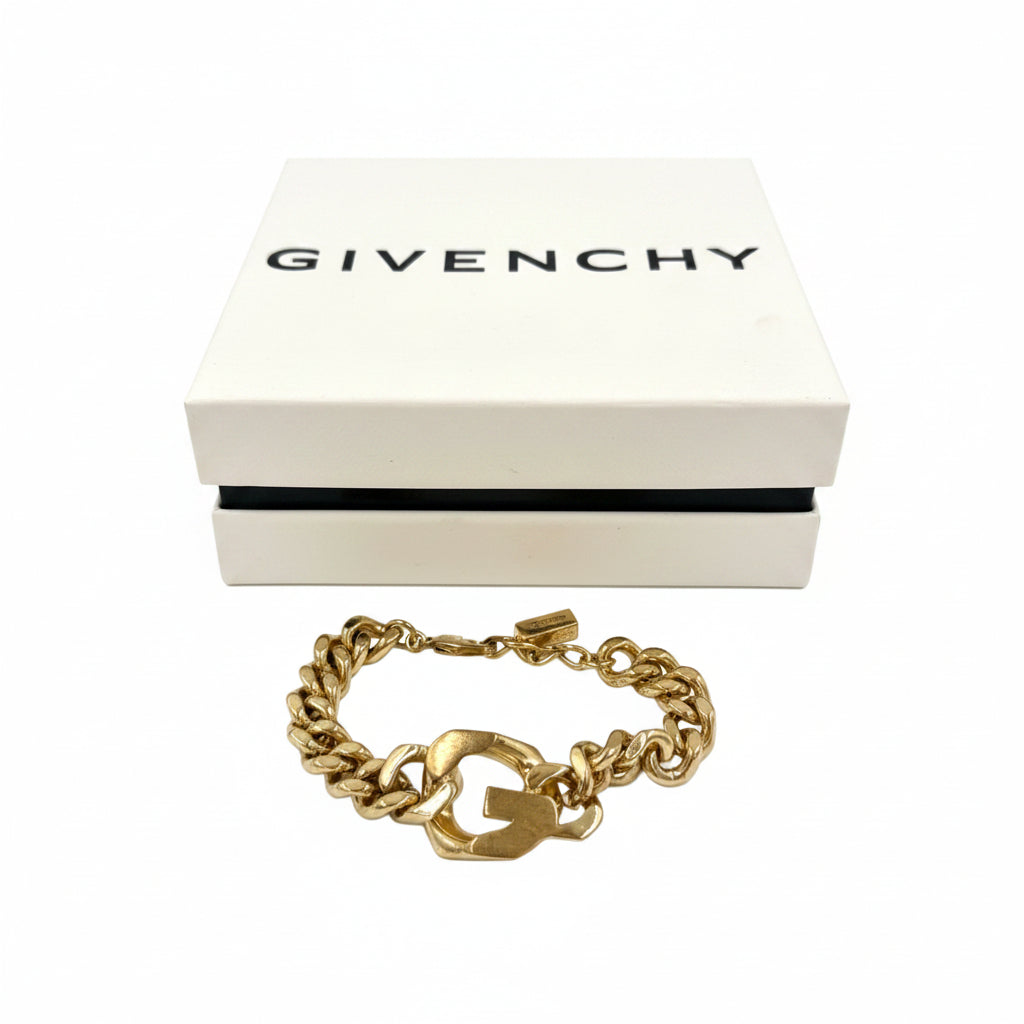 Pre-Owned Givenchy G-Chain Large Golden Bracelet - Authenticated