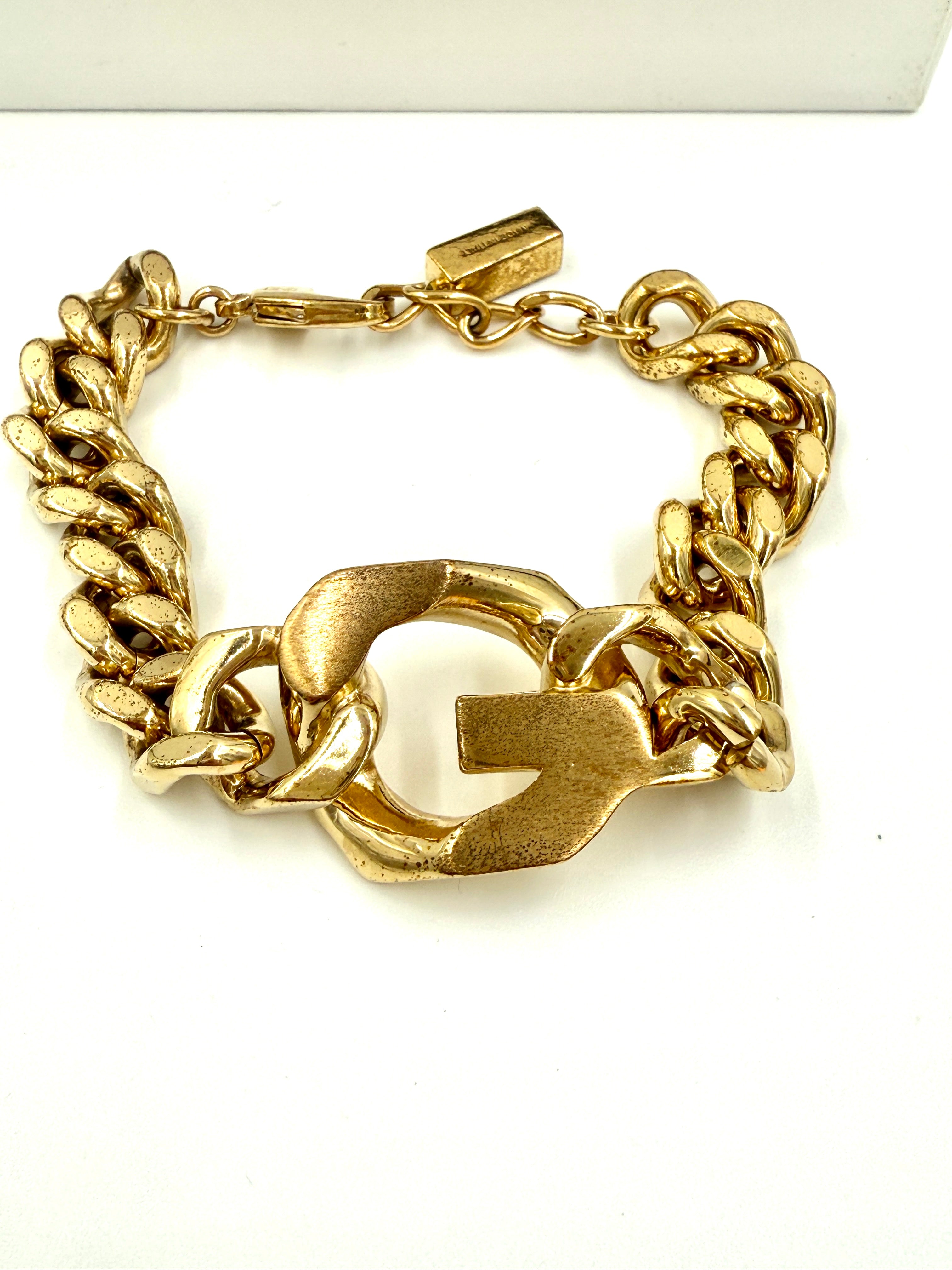 Pre-Owned Givenchy G-Chain Large Golden Bracelet - Authenticated