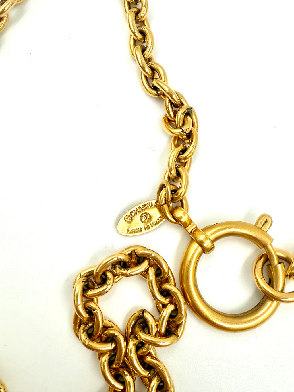 Pre-Owned Chanel Vintage Gold-Toned CC Pendant Necklace - Authenticated
