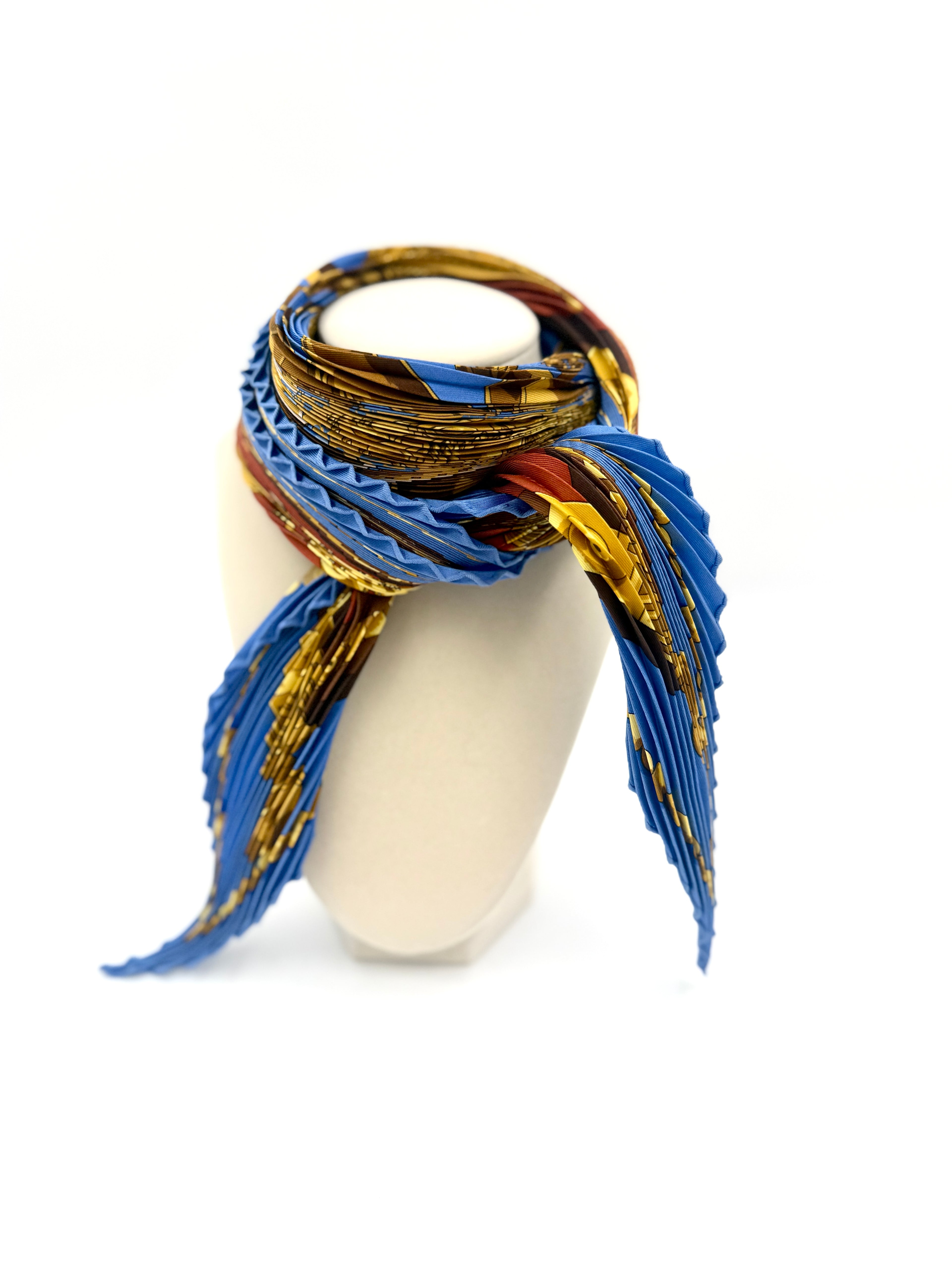 Pre-Owned Hermes Pleated Scarf "Les Jardins D'Andalousie"