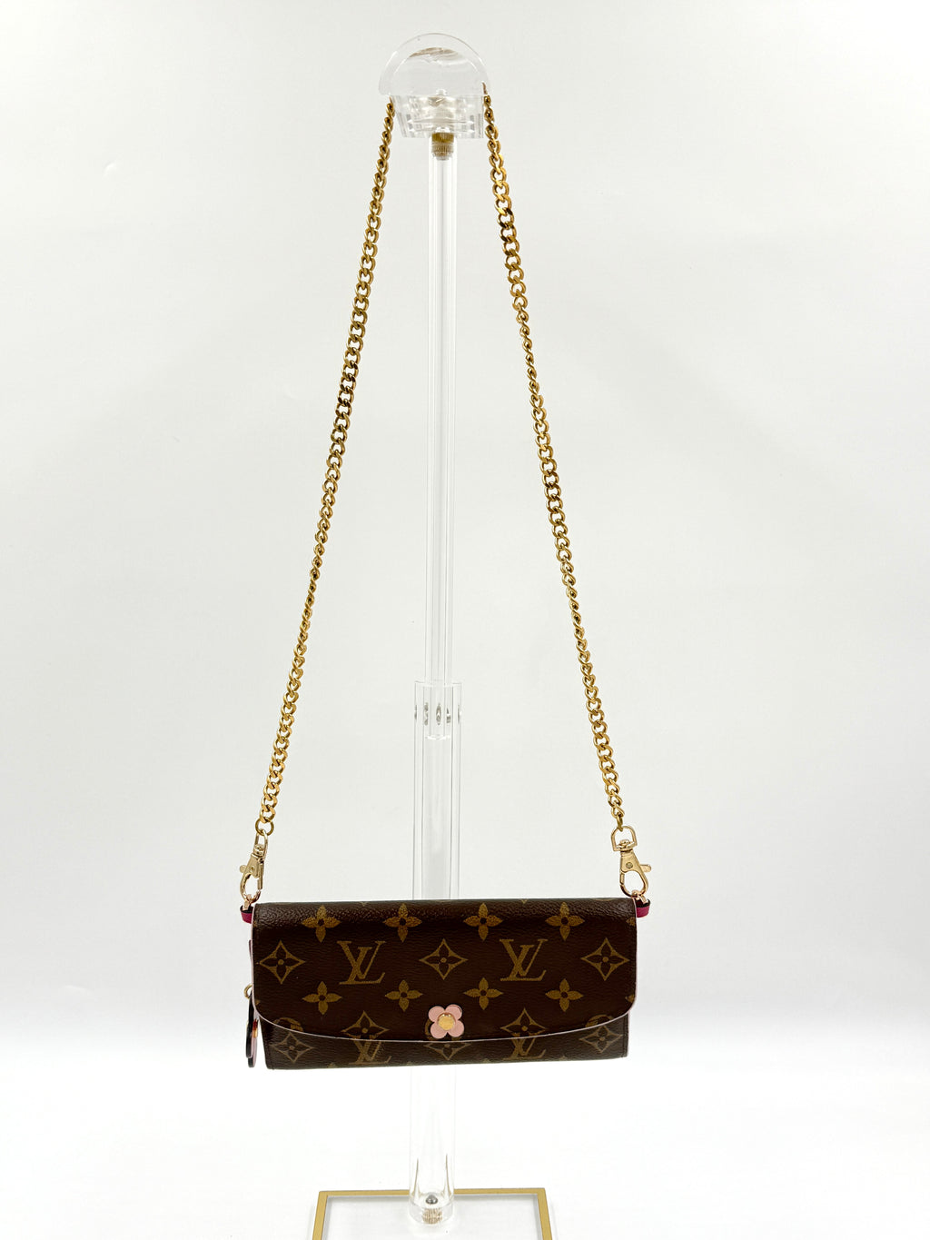 Pre-Owned LOUIS VUITTON Monogram Bloom Flower Emilie Wallet Chain and Insert - Authenticated
