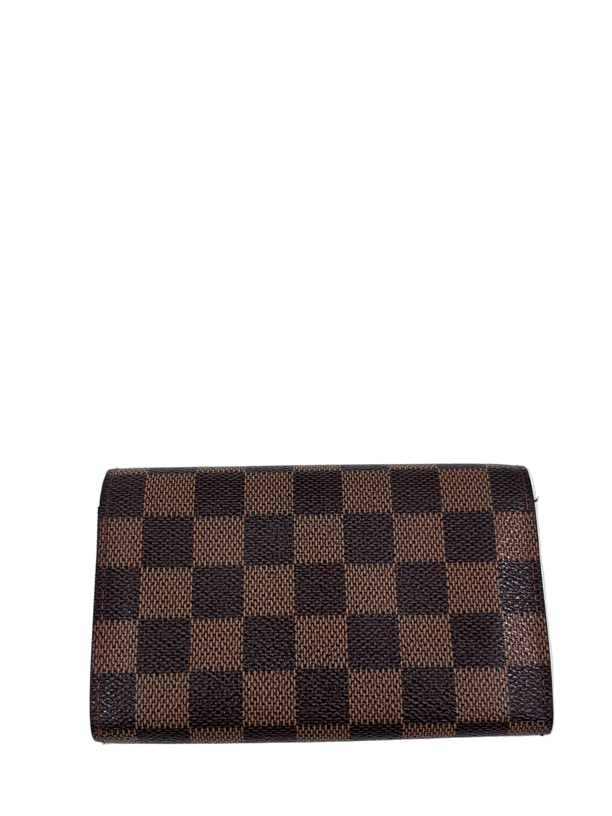 Pre-owned Louis Vuitton Damier Ebene Porte-Monnaie Billets Trésor Wallet