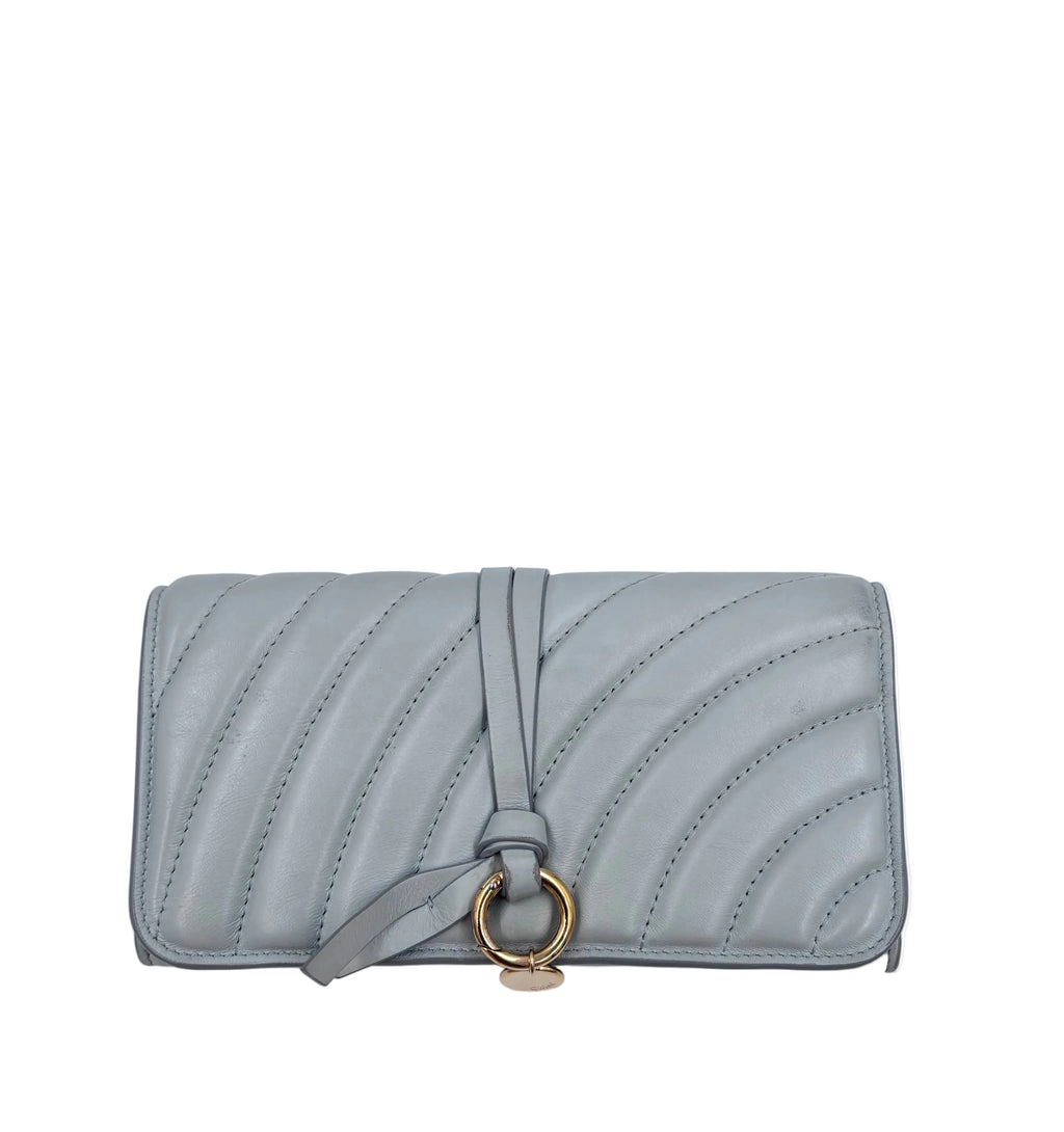 Pre-owned Chloé Alphabet Wallet in Light Blue