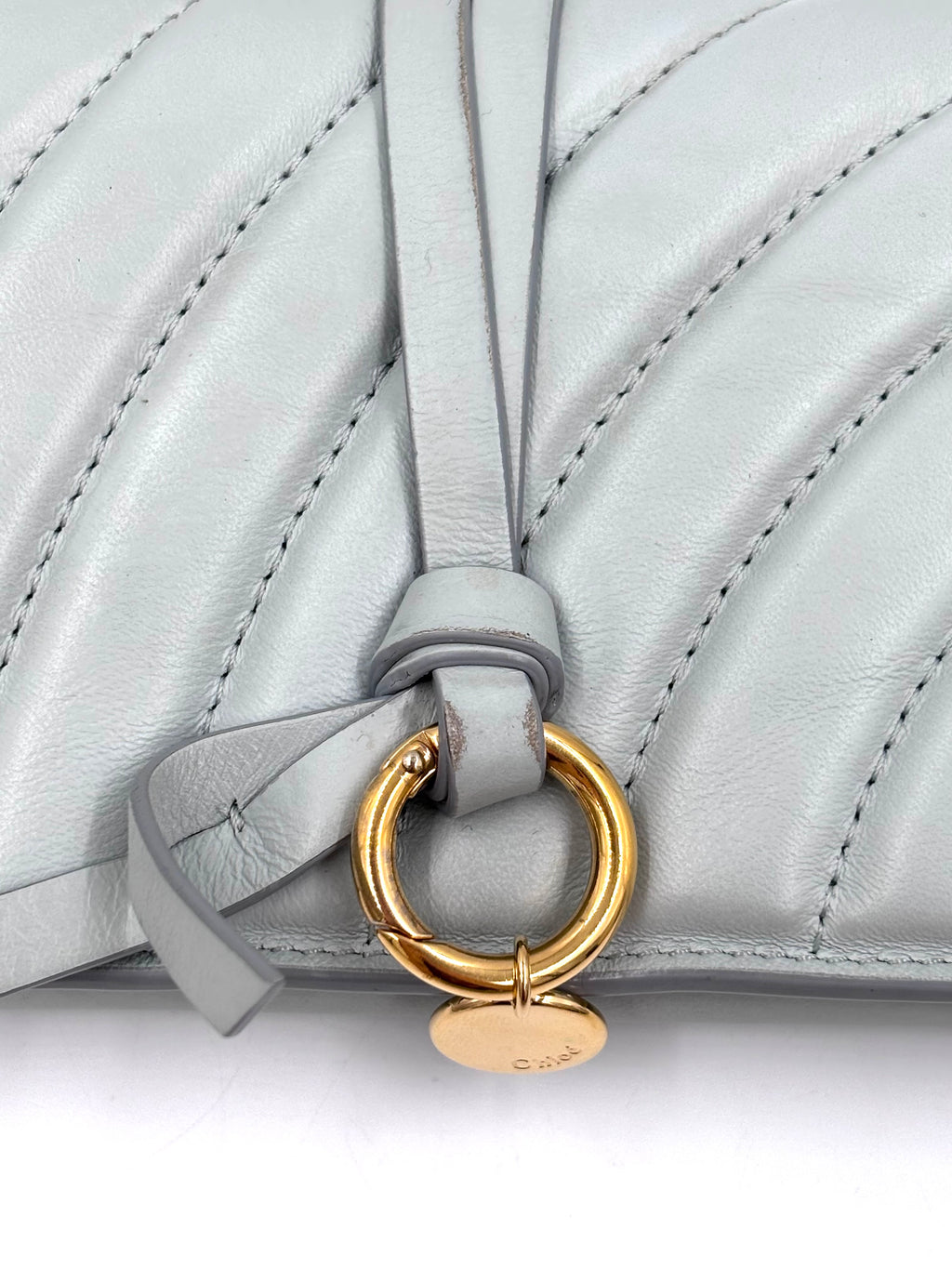 Pre-owned Chloé Alphabet Wallet in Light Blue