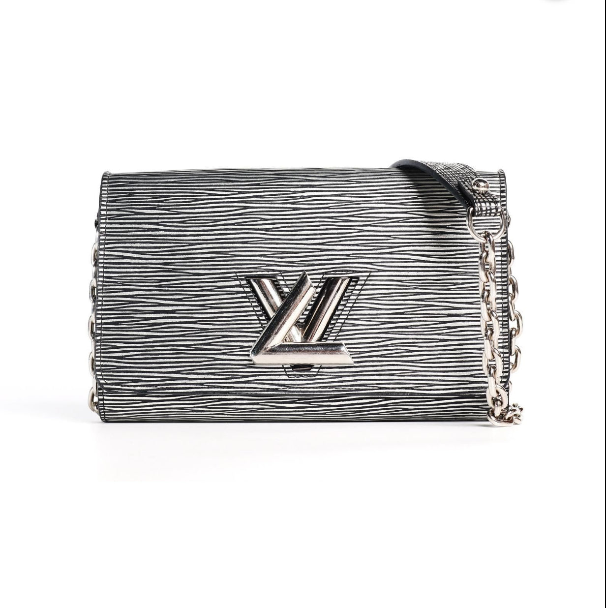 Pre-Owned Louis Vuitton Silver Epi Leather Wallet on Chain - Authenticated