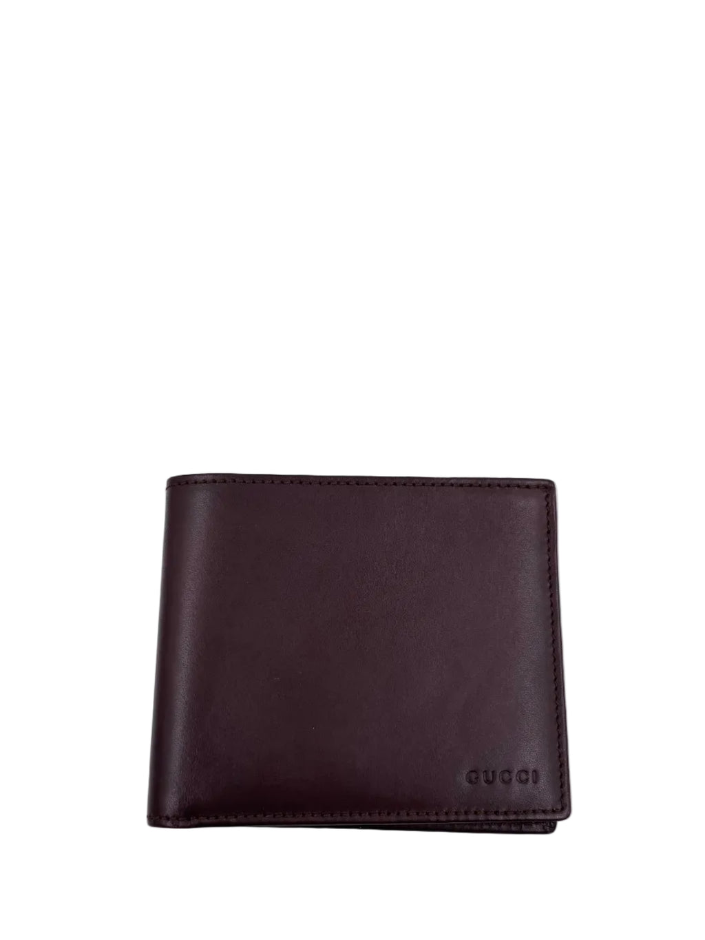 Pre-owned Gucci Burgundy Bifold Leather Wallet