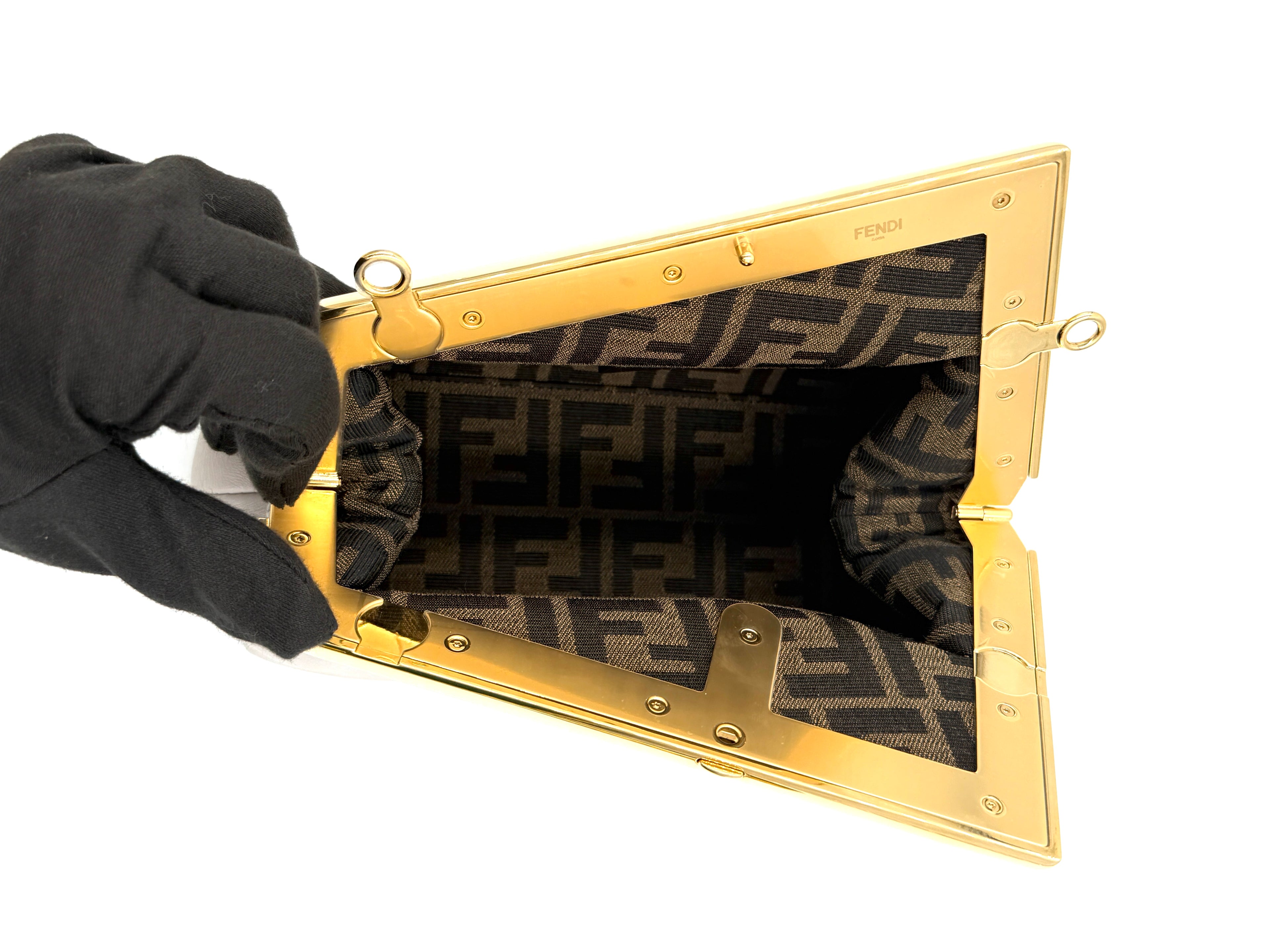 Pre-Owned Fendi First Bag 2-Way Clutch Shoulder Bag Like New - Authenticated