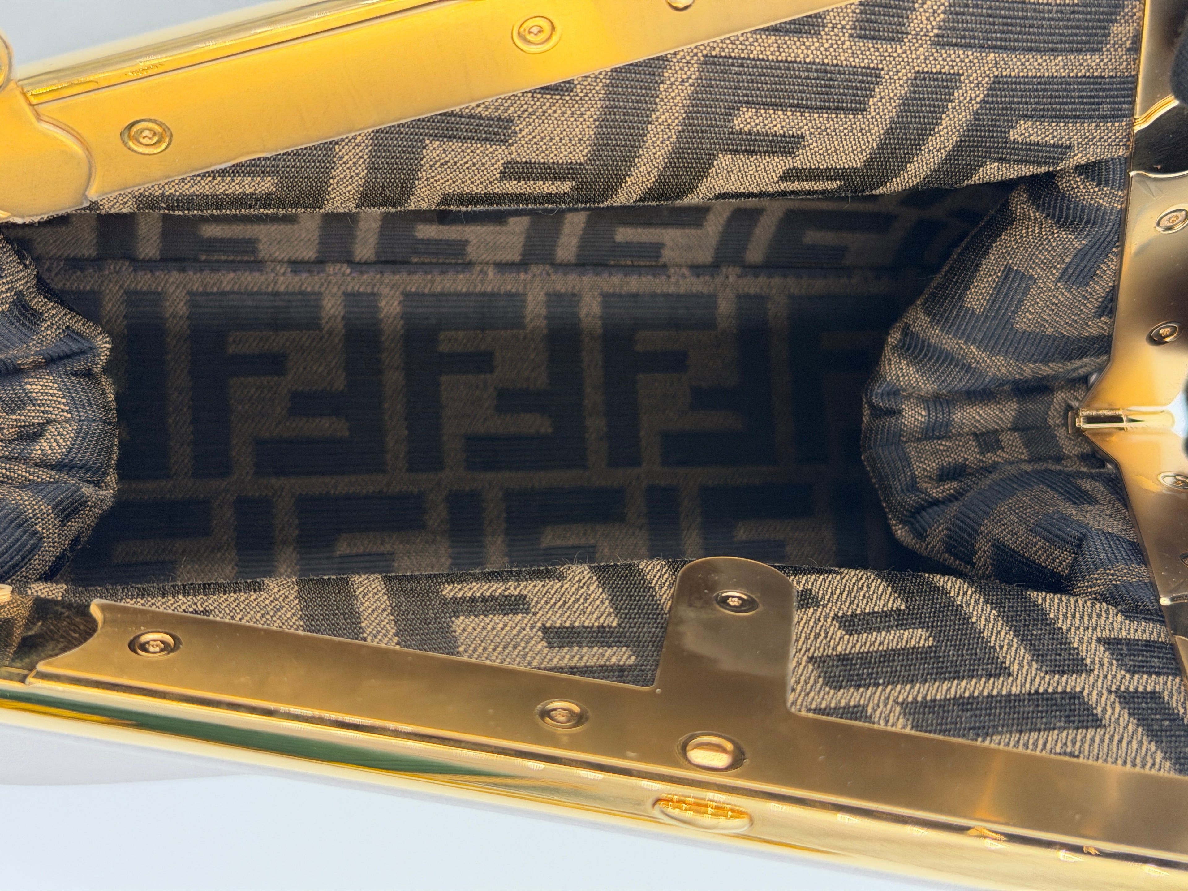 Pre-Owned Fendi First Bag 2-Way Clutch Shoulder Bag Like New - Authenticated