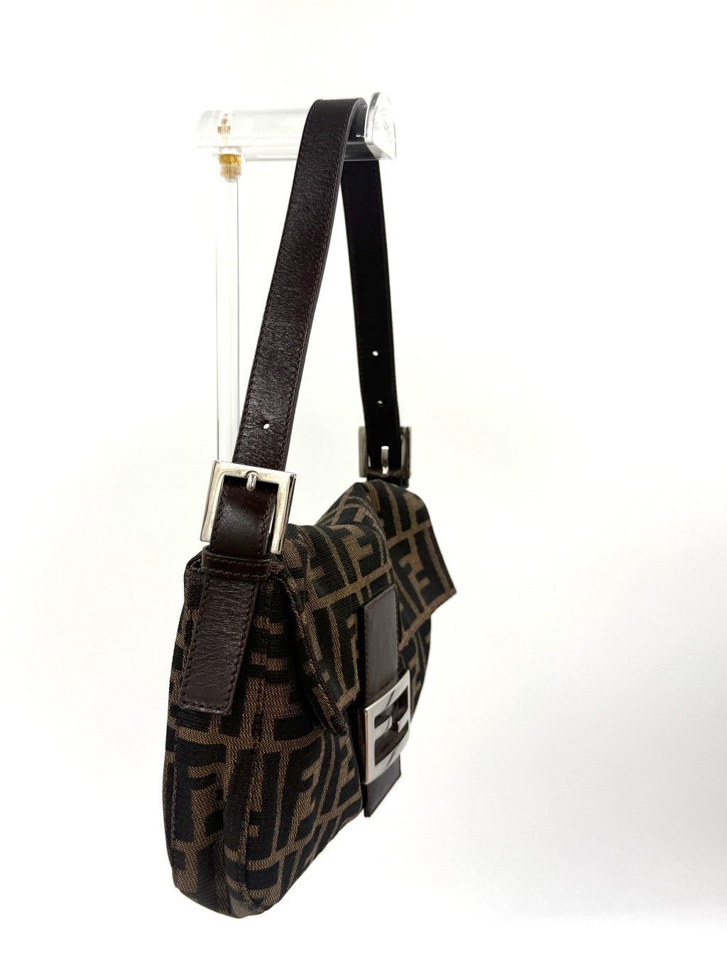 Pre-Owned Fendi Baguette Classic Zucca Print Fendi Monogram - Authenticated